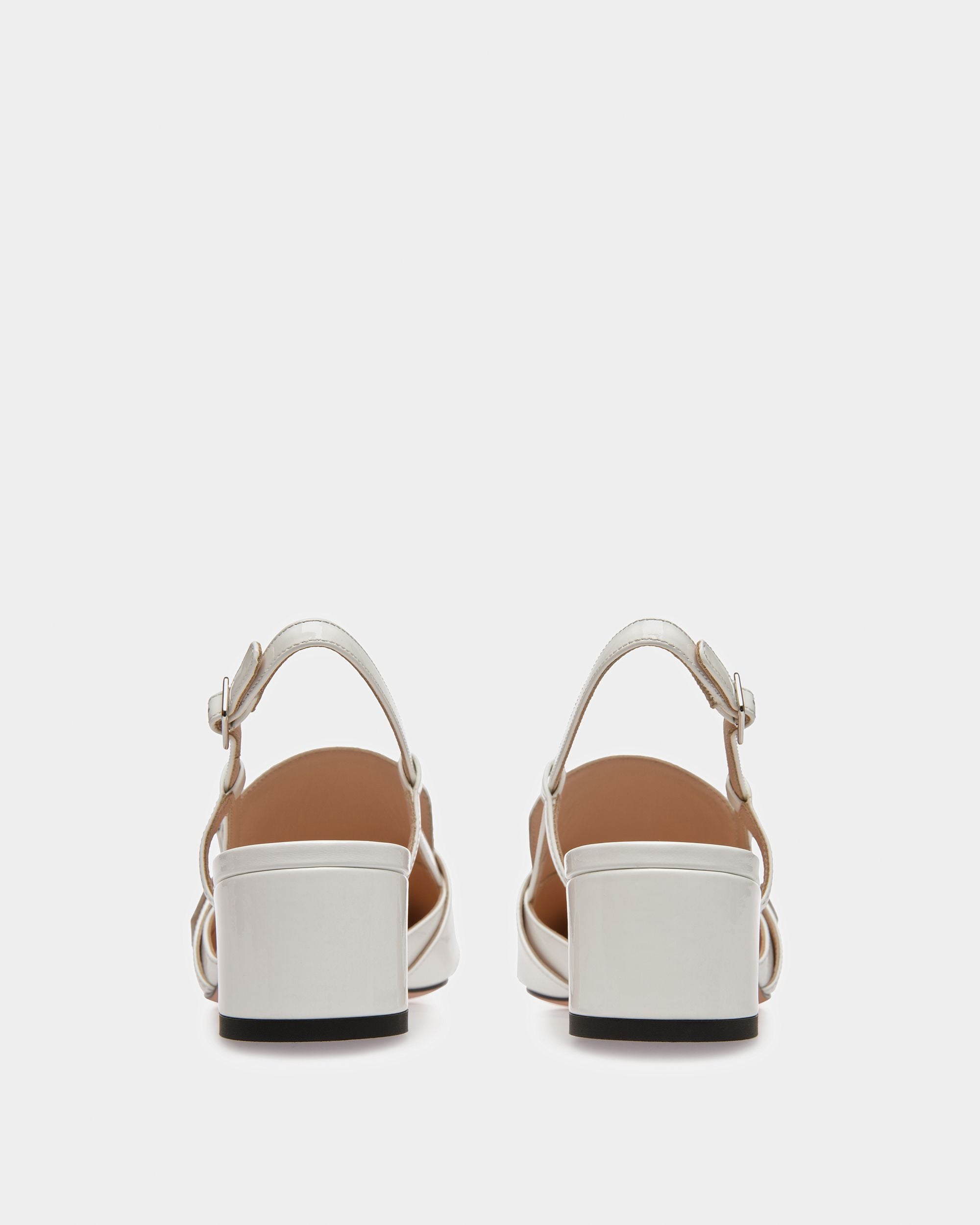 Jasmine Leather Slingback Pumps In White - Women's - Bally - 02