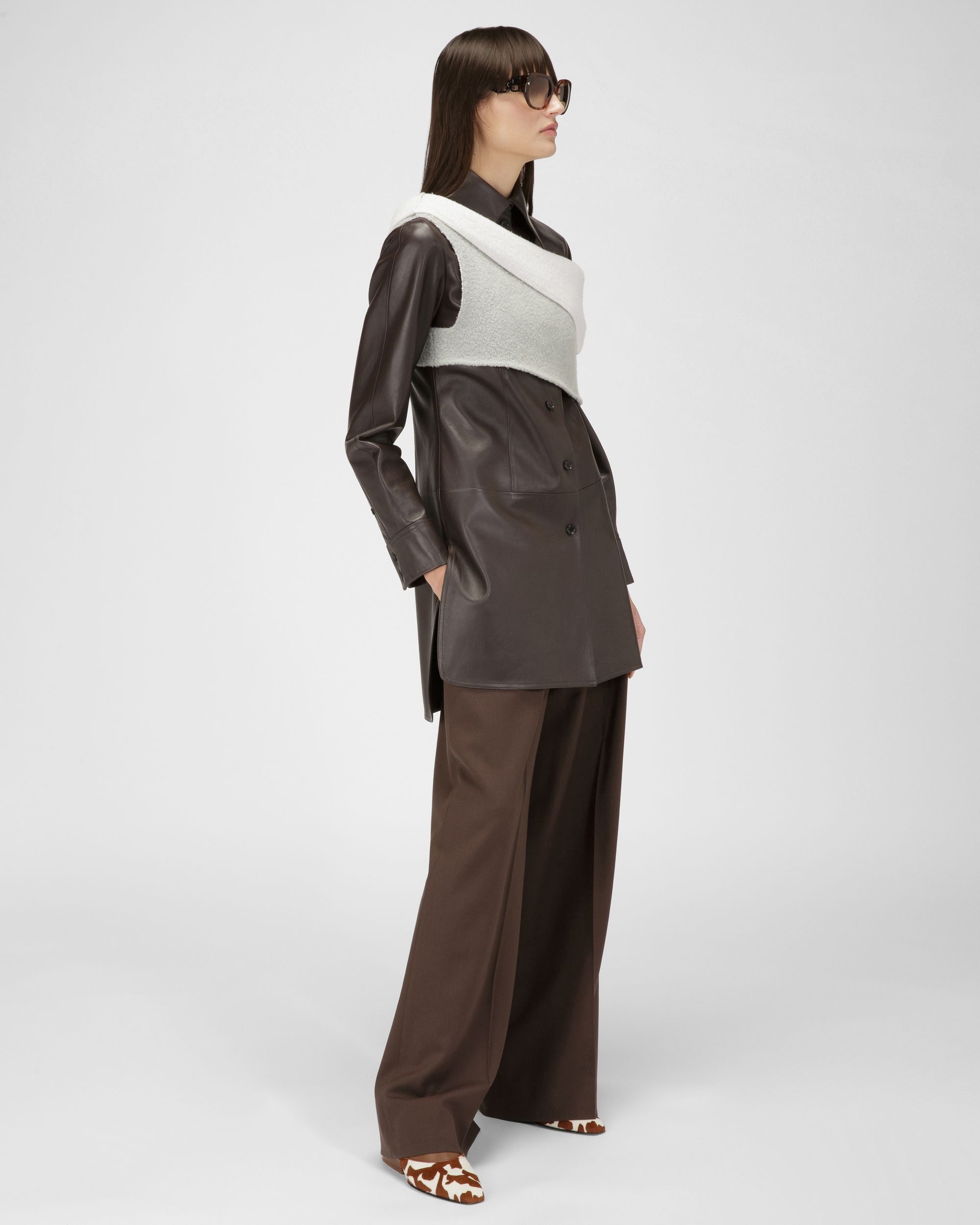 Girelle Leather Pumps In White & Brown - Women's - Bally - 06