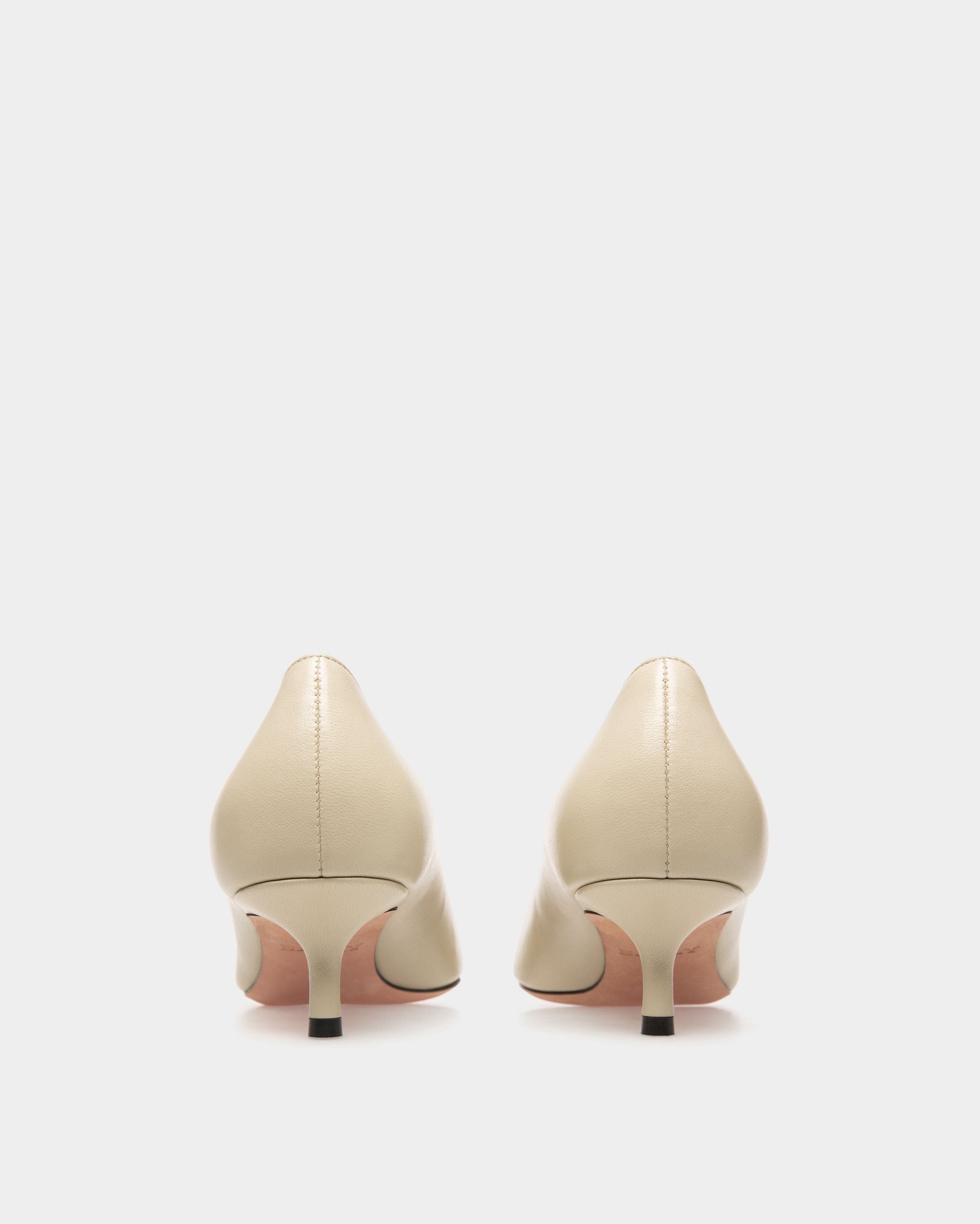 Evanca Leather Pumps In Beige - Women's - Bally - 04