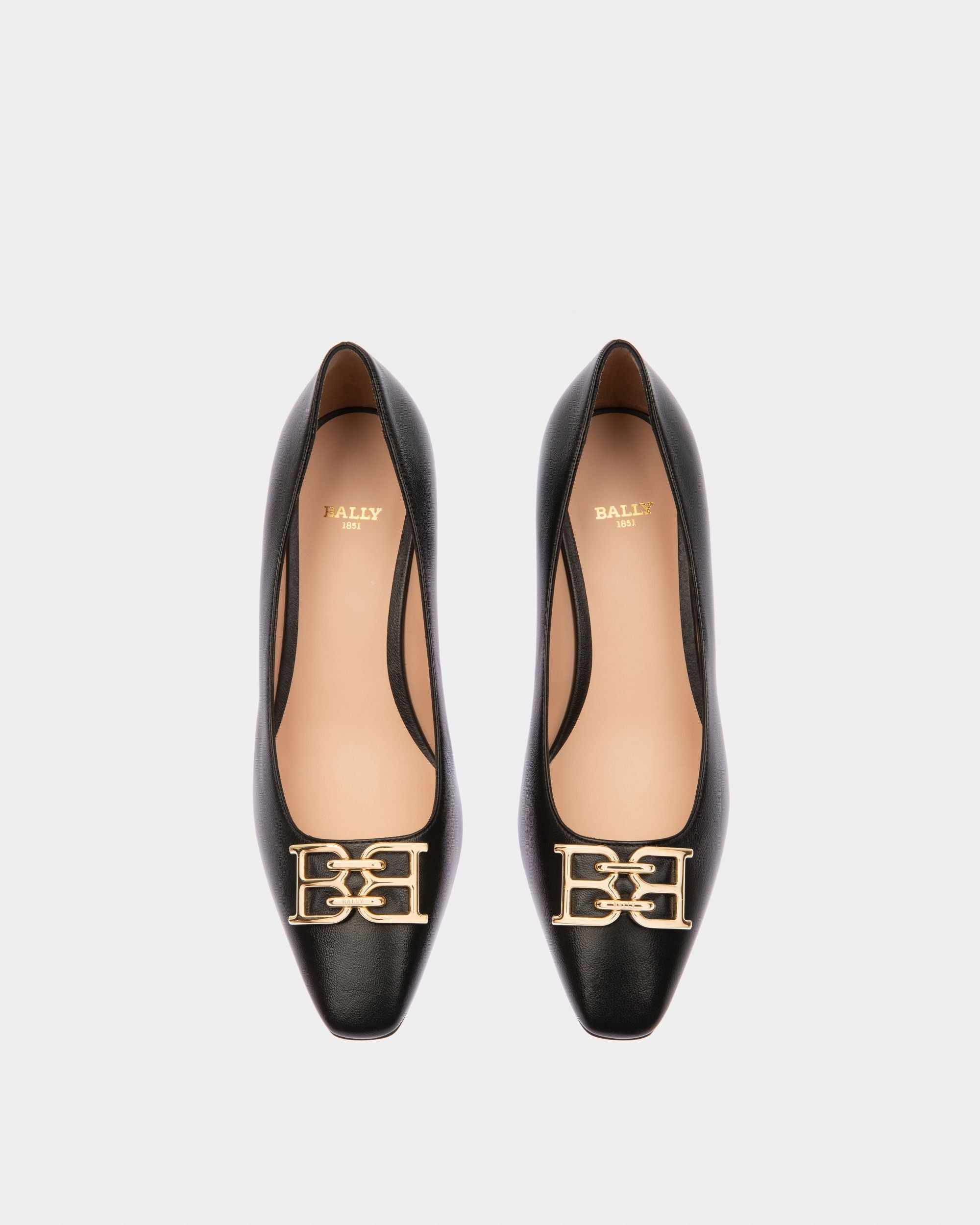 Evanca Leather Pumps In Black - Women's - Bally - 02
