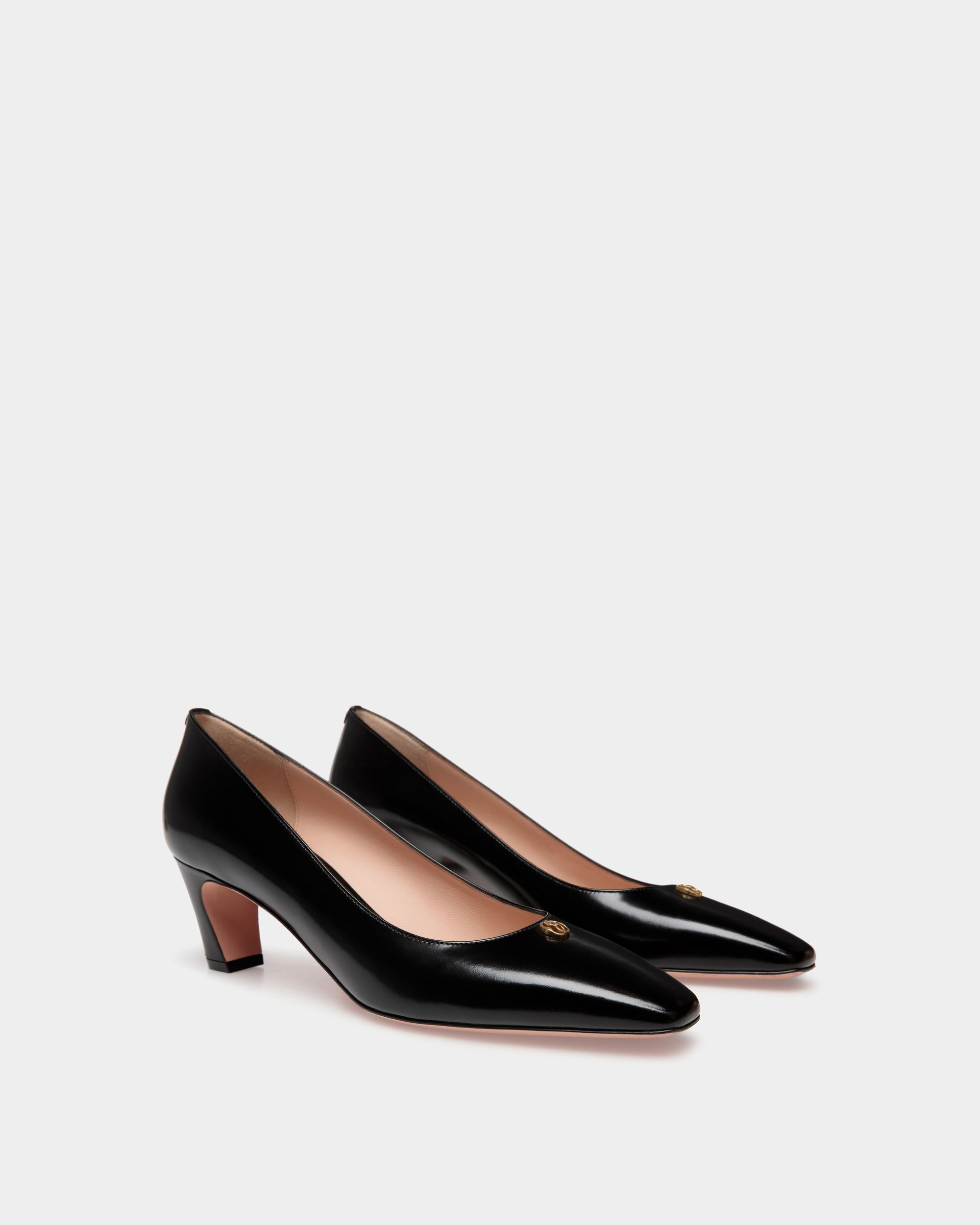 Sylt Pump In Black Brushed Leather - Women's - Bally - 02