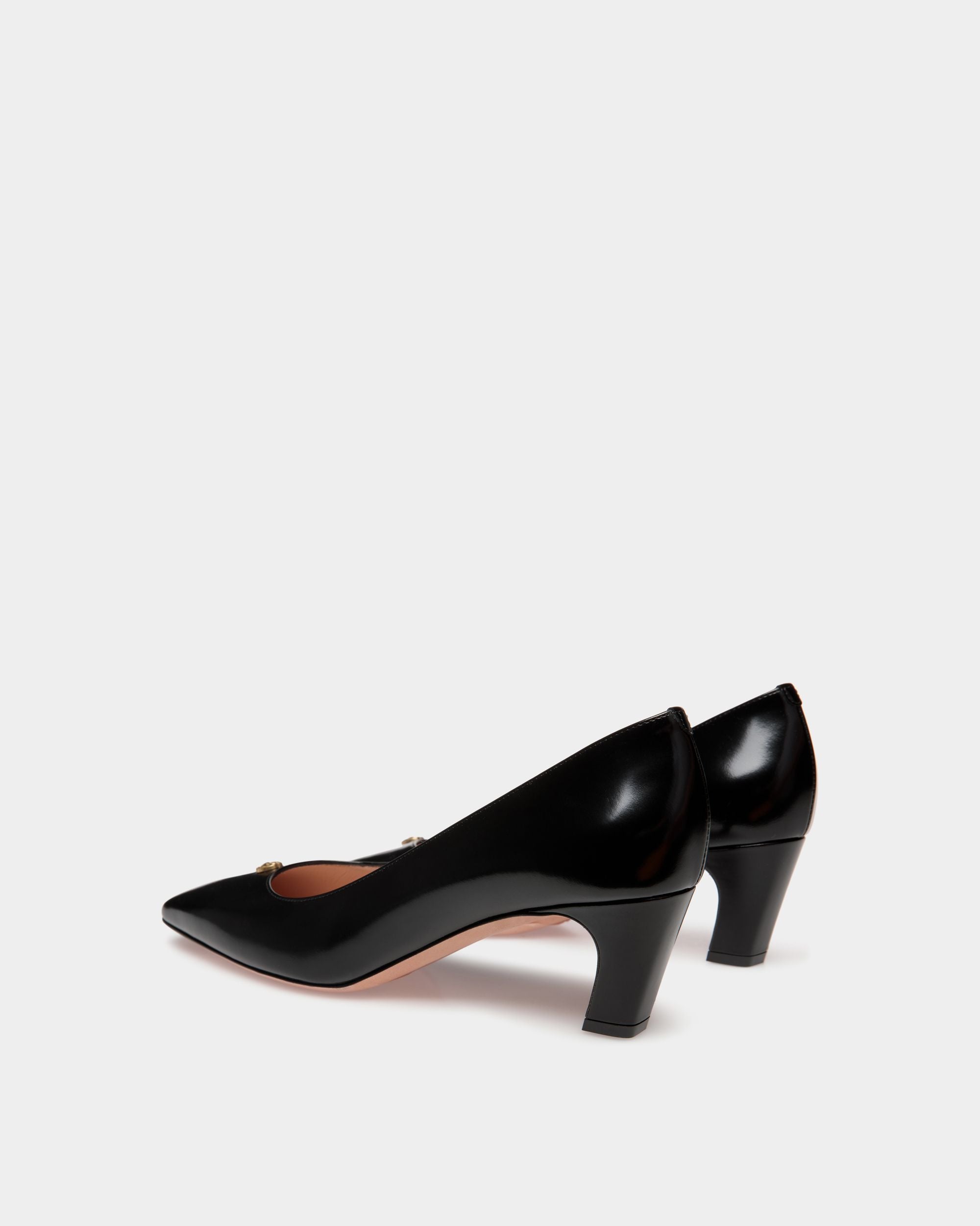 Sylt Pump In Black Brushed Leather - Women's - Bally - 03