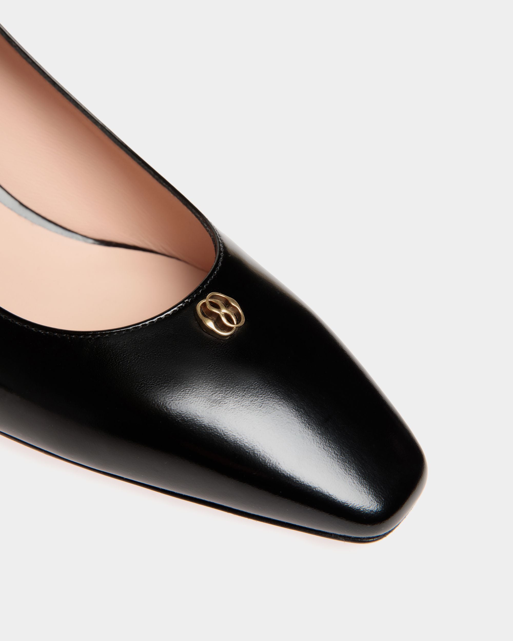 Sylt Pump In Black Brushed Leather - Women's - Bally - 04