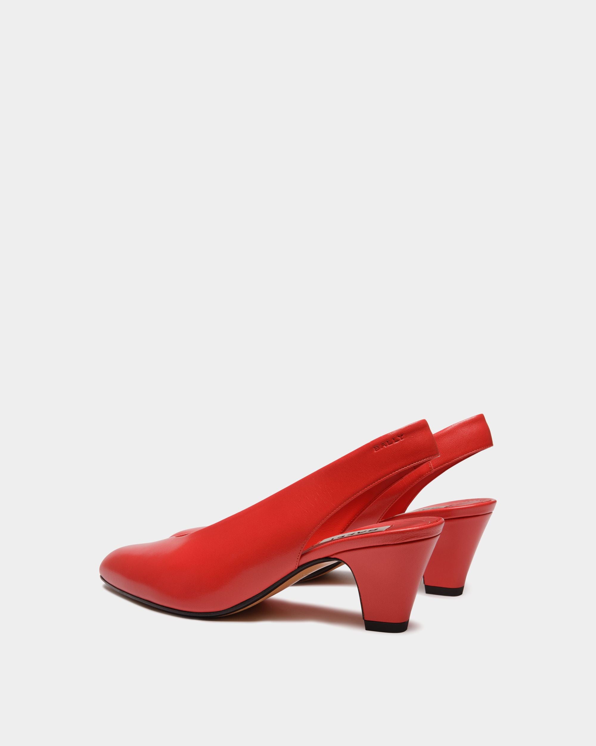 Alva Pump in Red Leather - Women's - Bally - 04