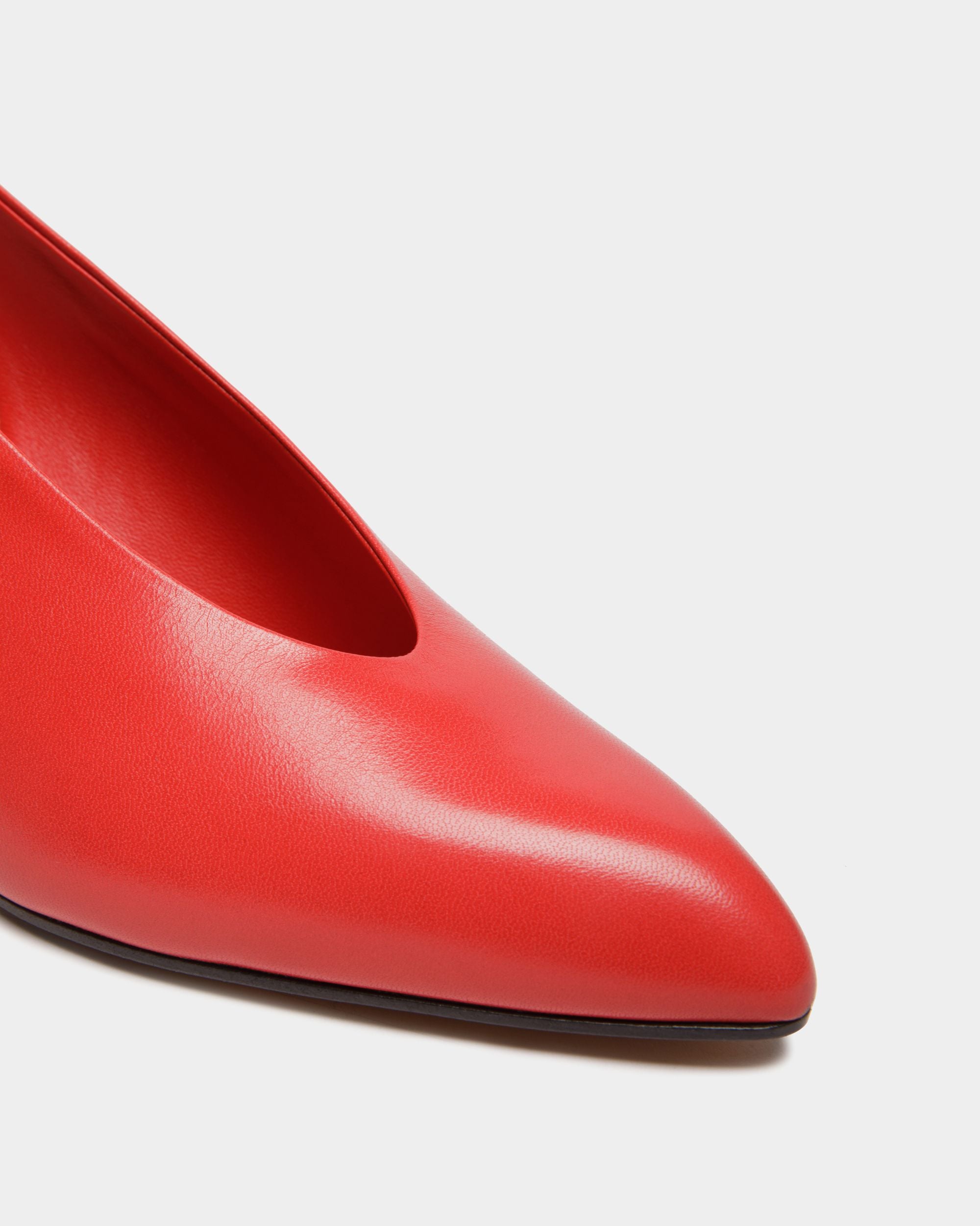 Alva Pump in Red Leather - Women's - Bally - 06