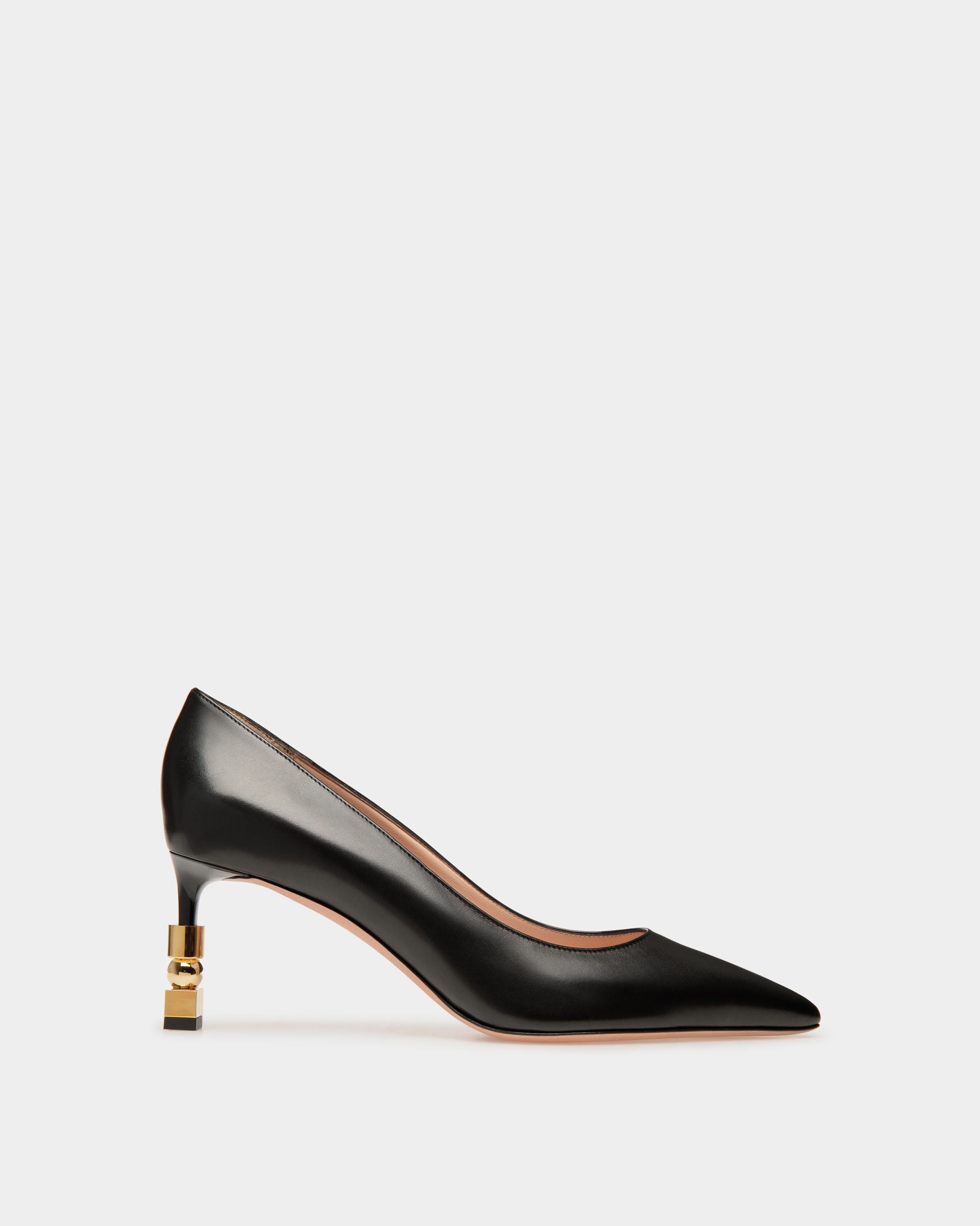 Block Pumps In Black Leather - Women's - Bally - 01