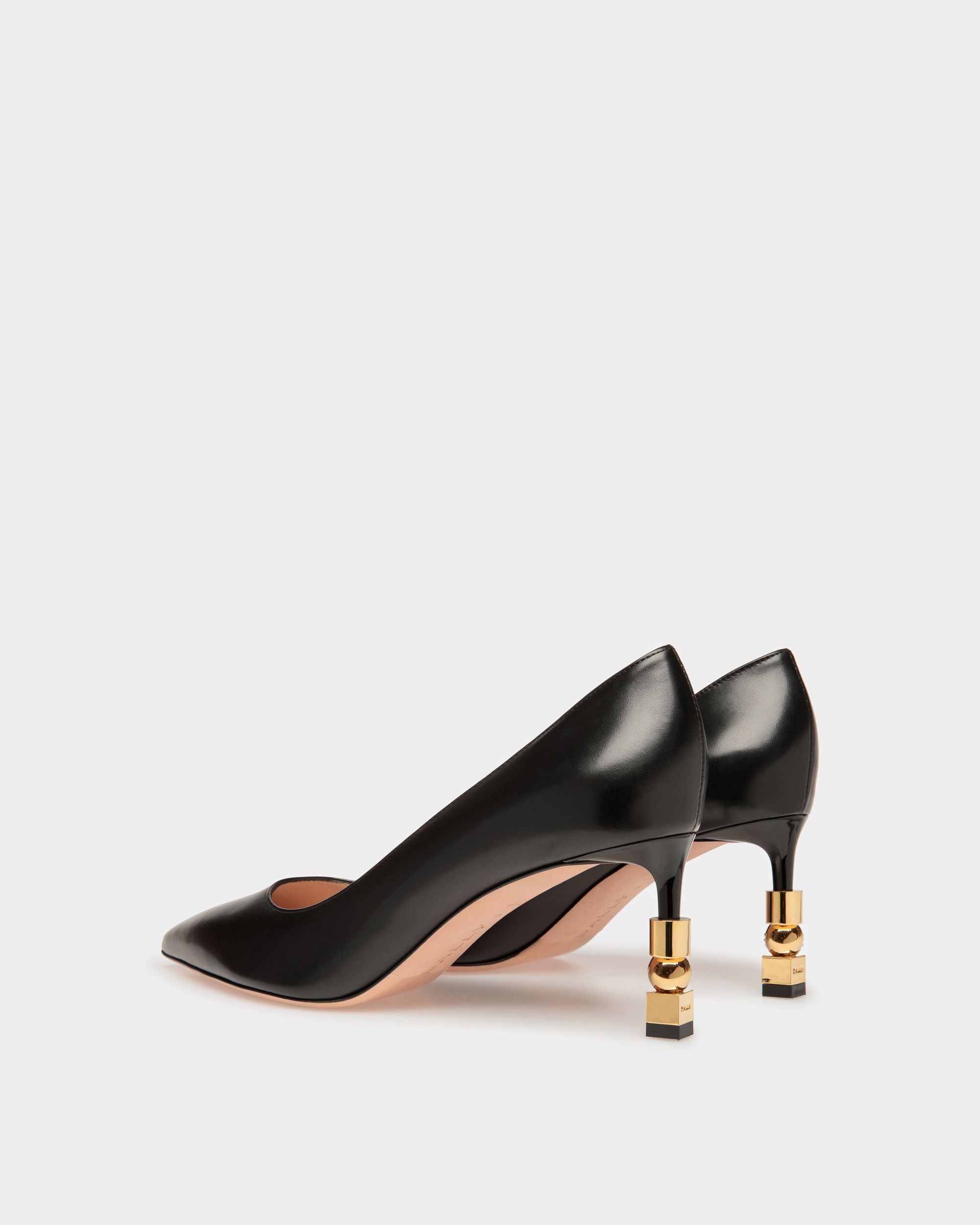 Block Pumps In Black Leather - Women's - Bally - 03