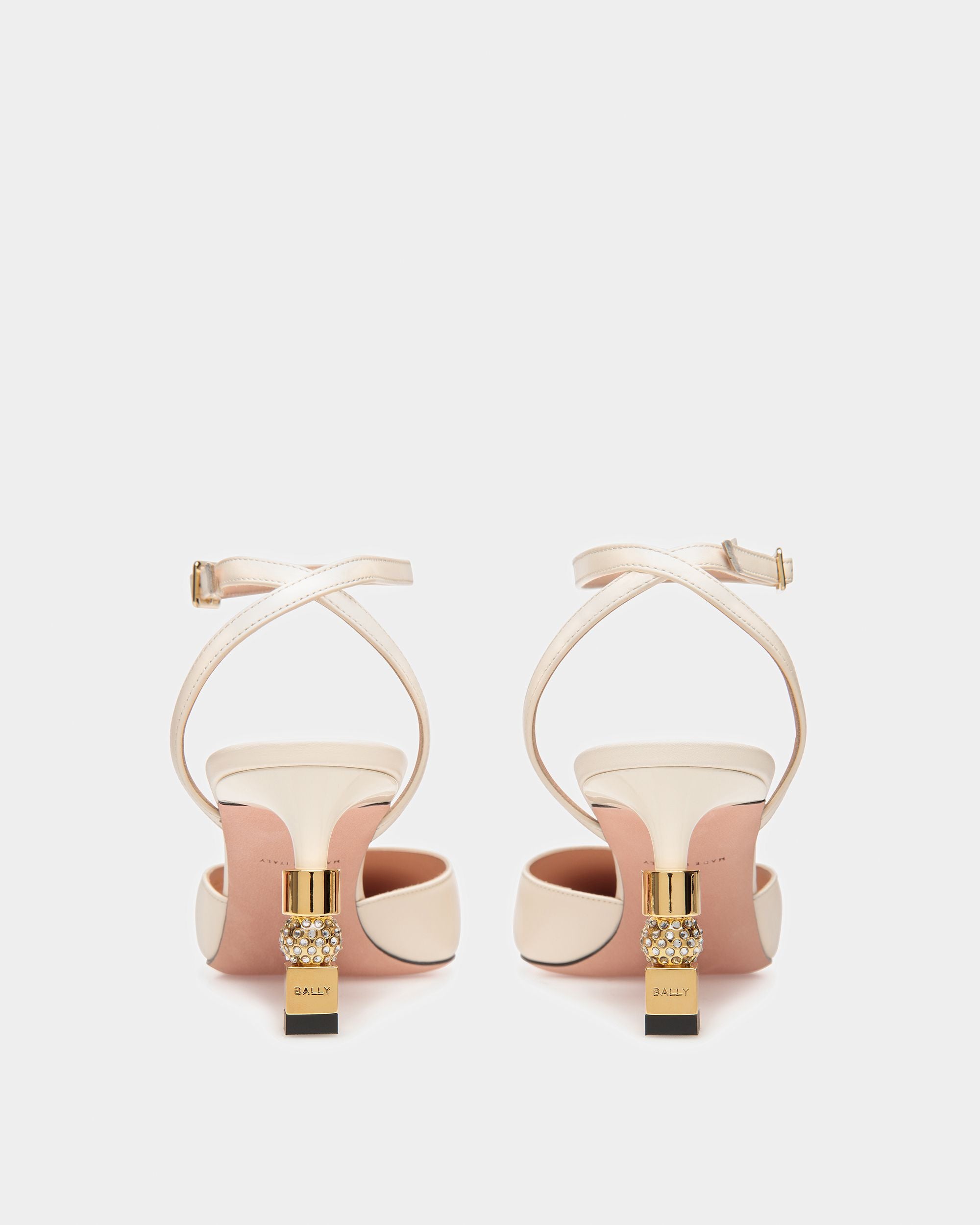 Block Ankle Strap Pump In Leather - Women's - Bally - 02