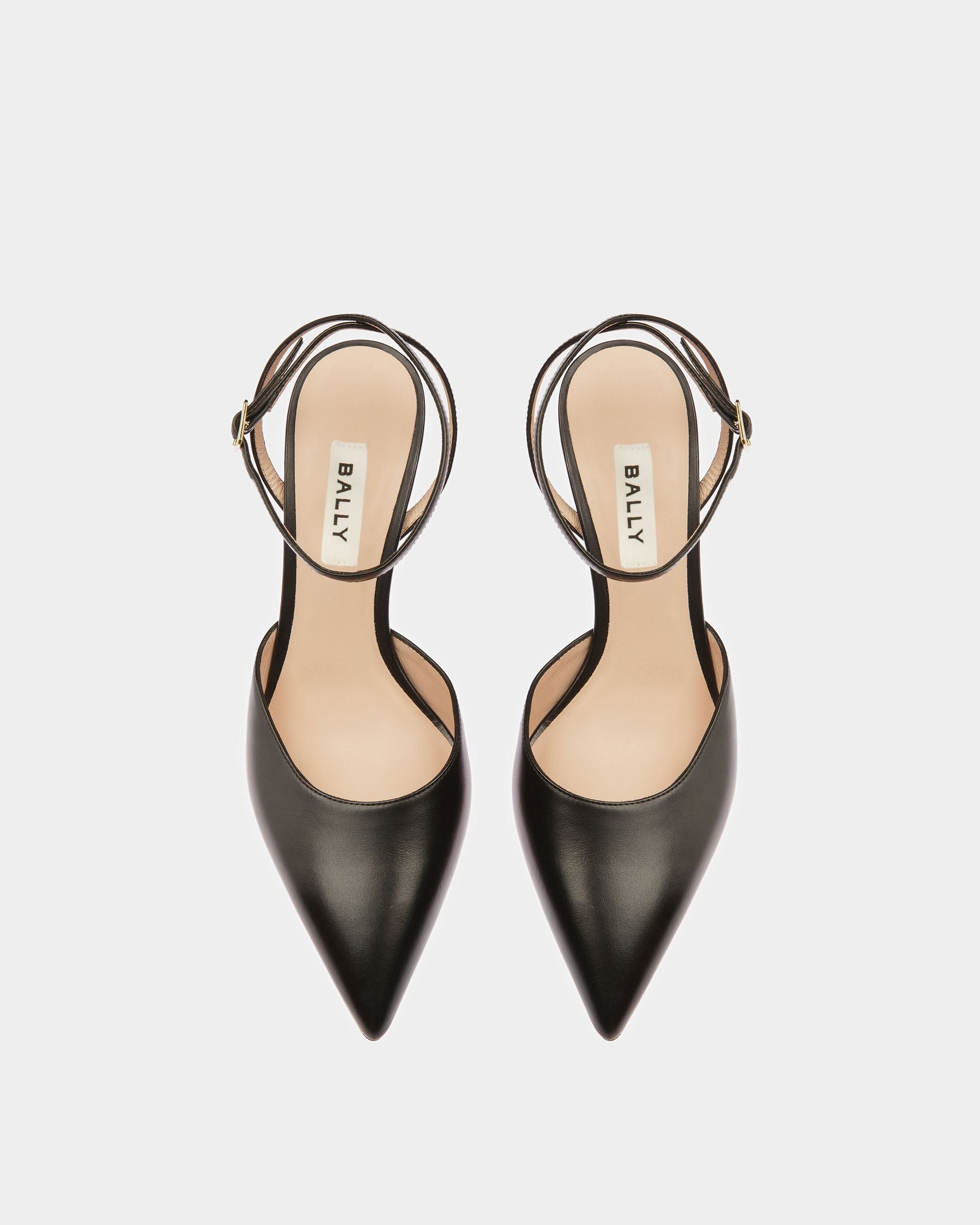 Block Ankle Strap Pump In Leather - Women's - Bally - 02