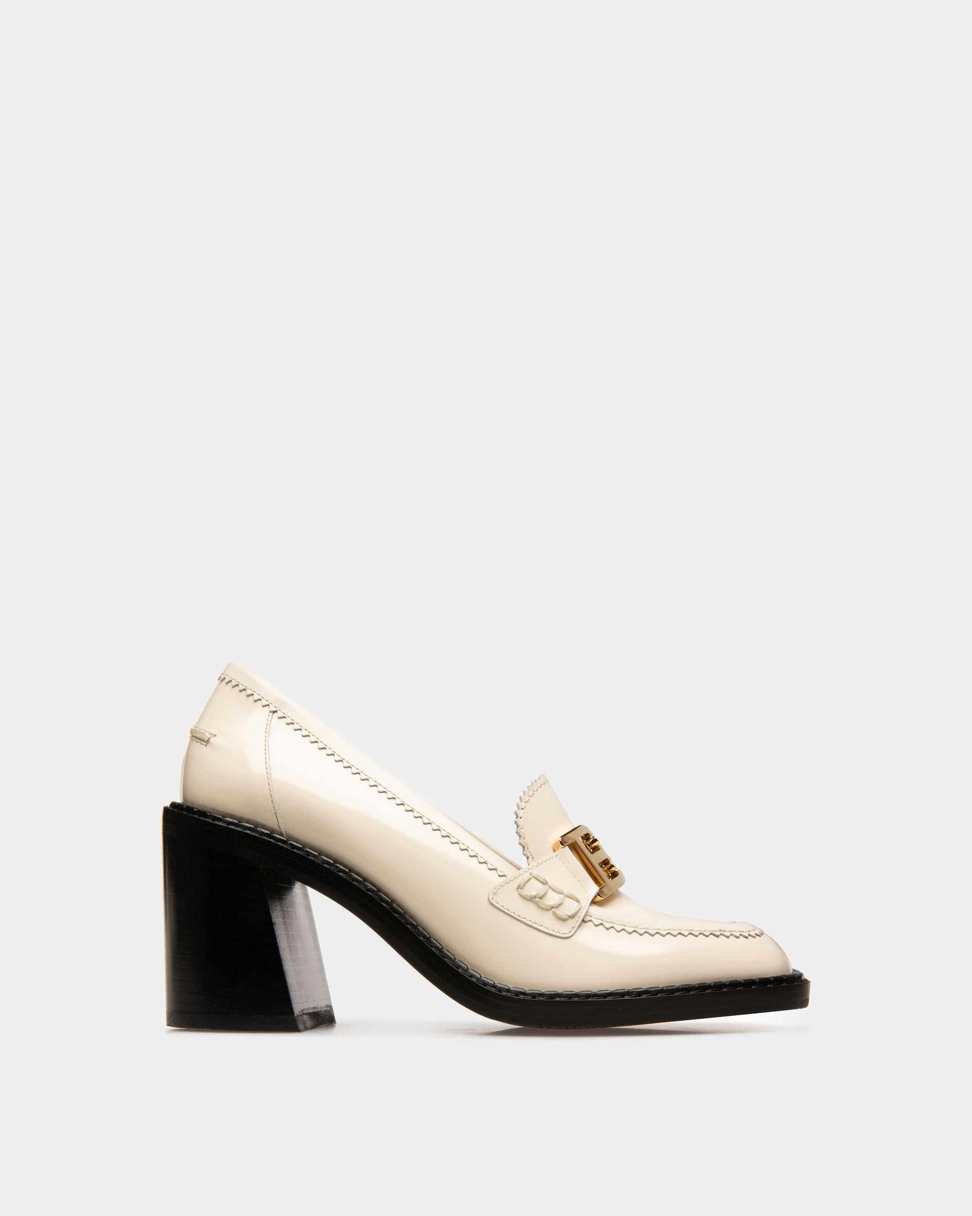 Ellyane Leather Pumps In Bone - Women's - Bally - 01