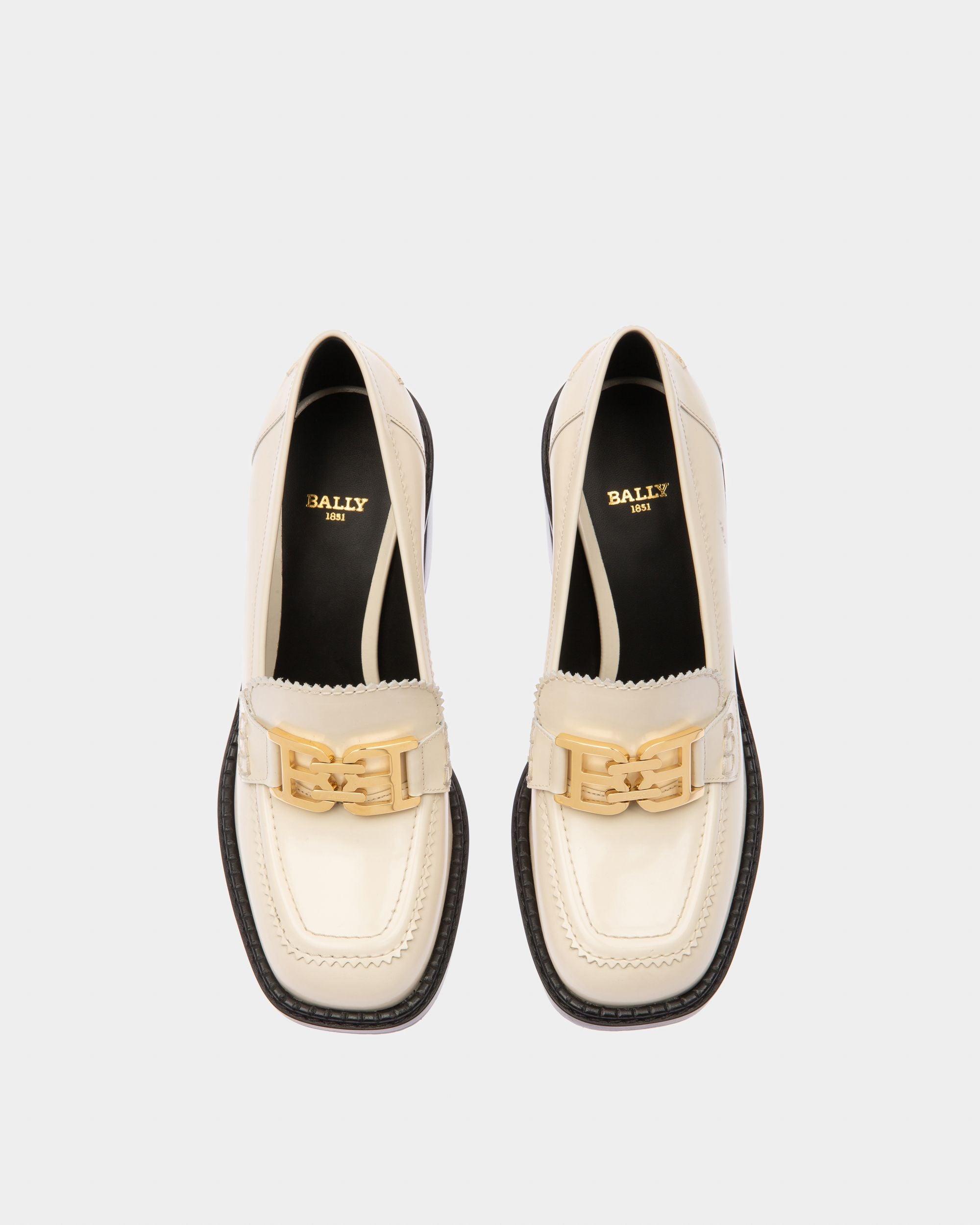 Ellyane Leather Pumps In Bone - Women's - Bally - 03