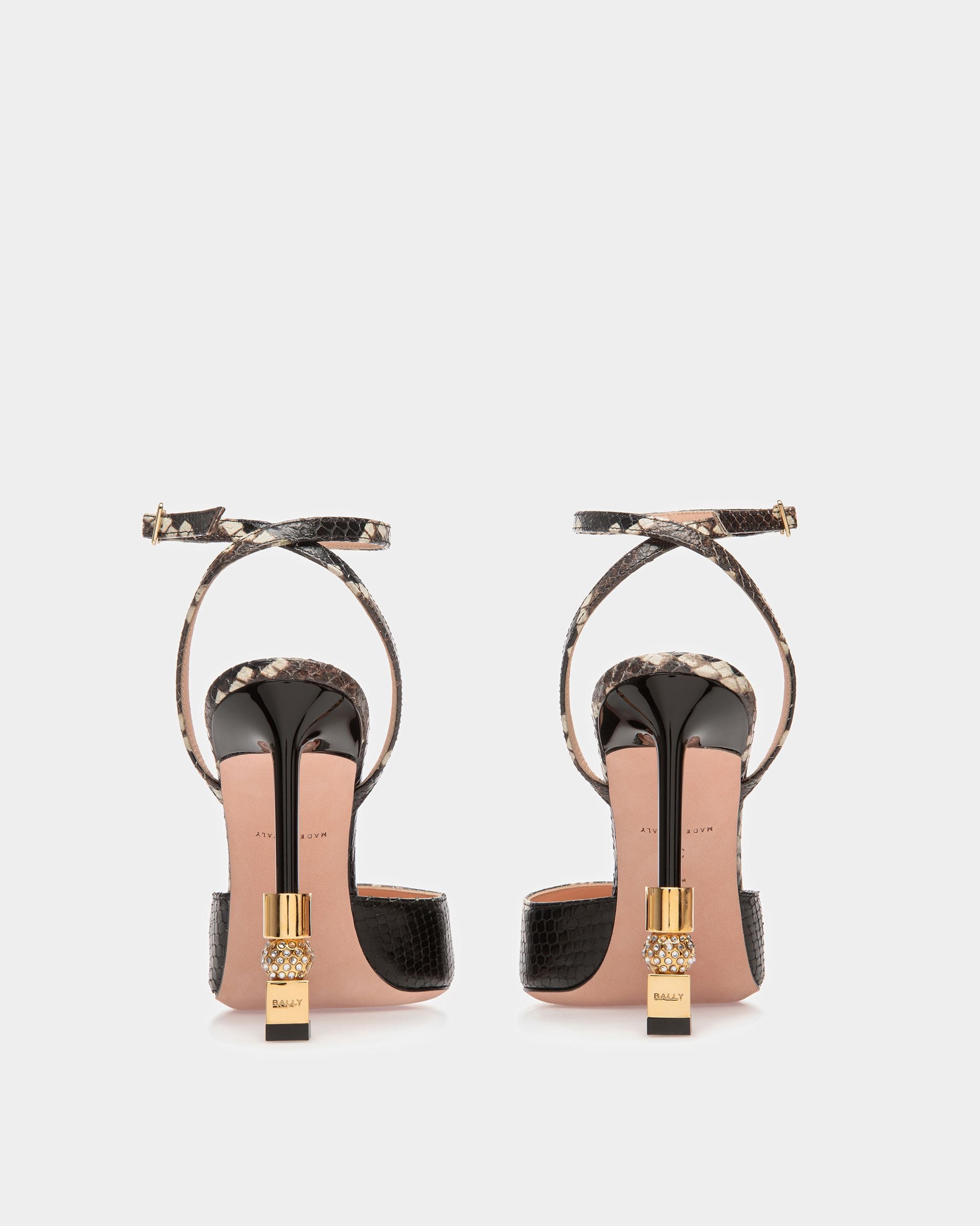 Block Ankle Strap Pump In Python Print - Women's - Bally - 02
