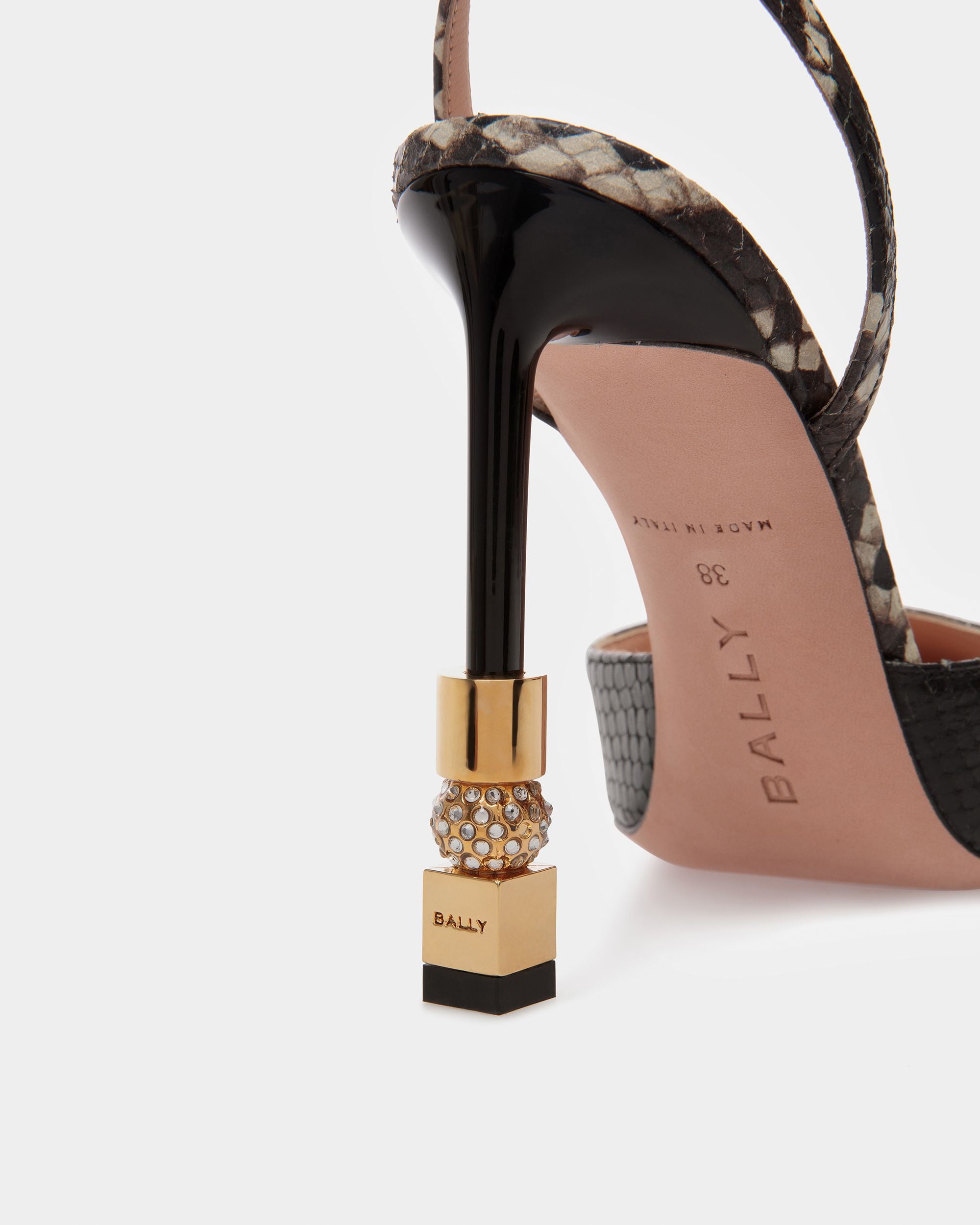Block Ankle Strap Pump In Python Print - Women's - Bally - 03
