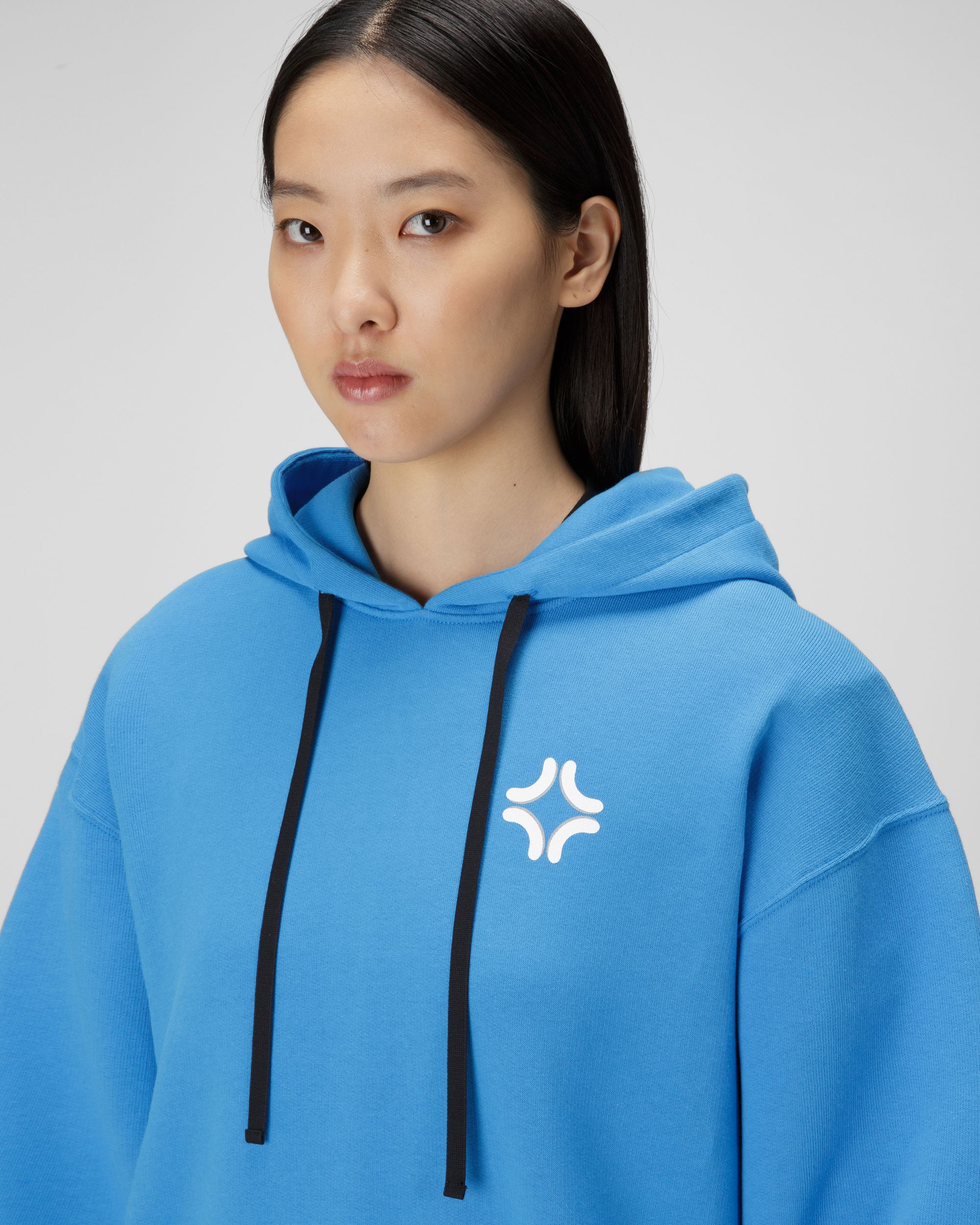 Organic Cotton Sweatshirt In Blue - Women's - Bally - 04