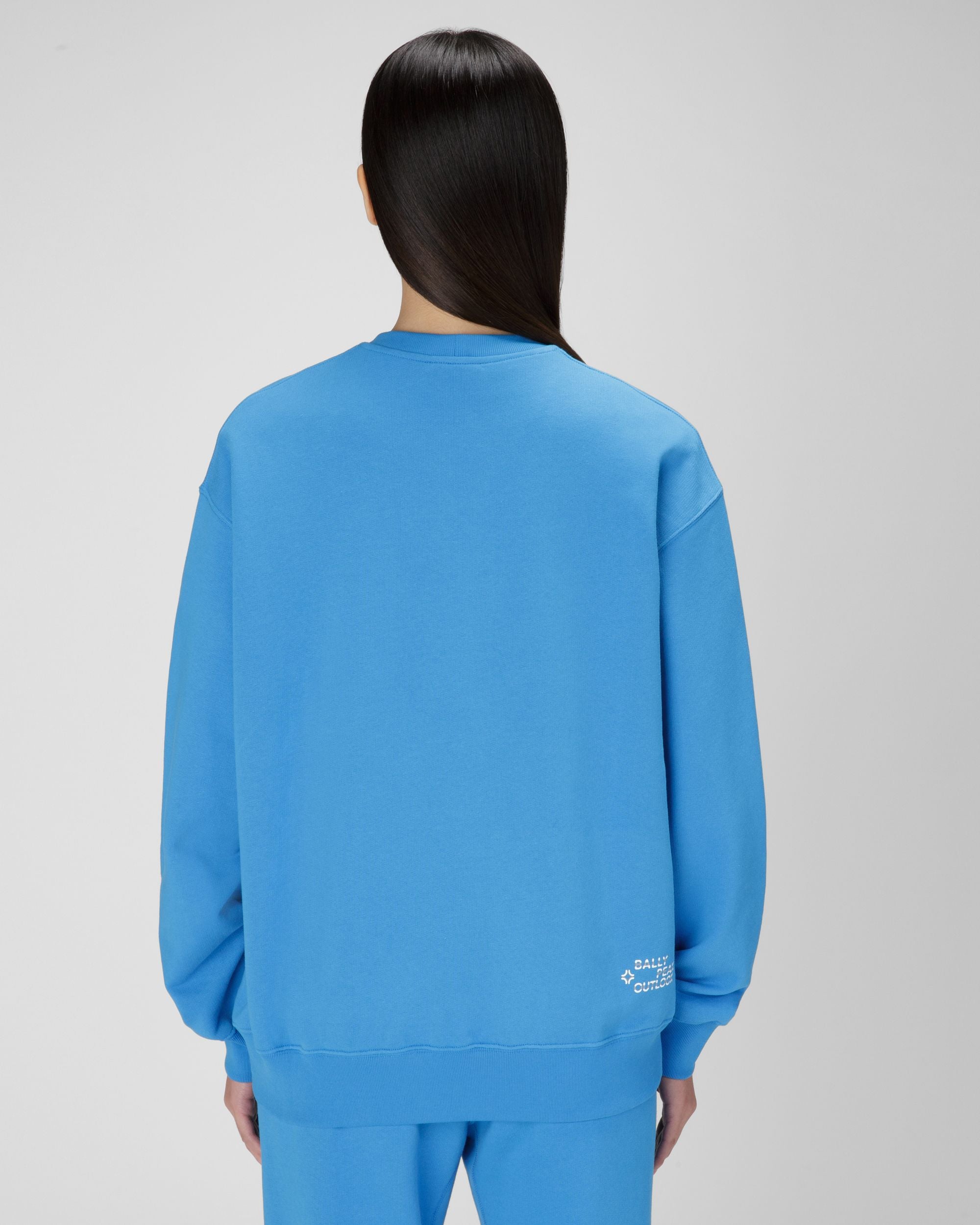 Organic Cotton Crewneck In Blue - Women's - Bally - 03