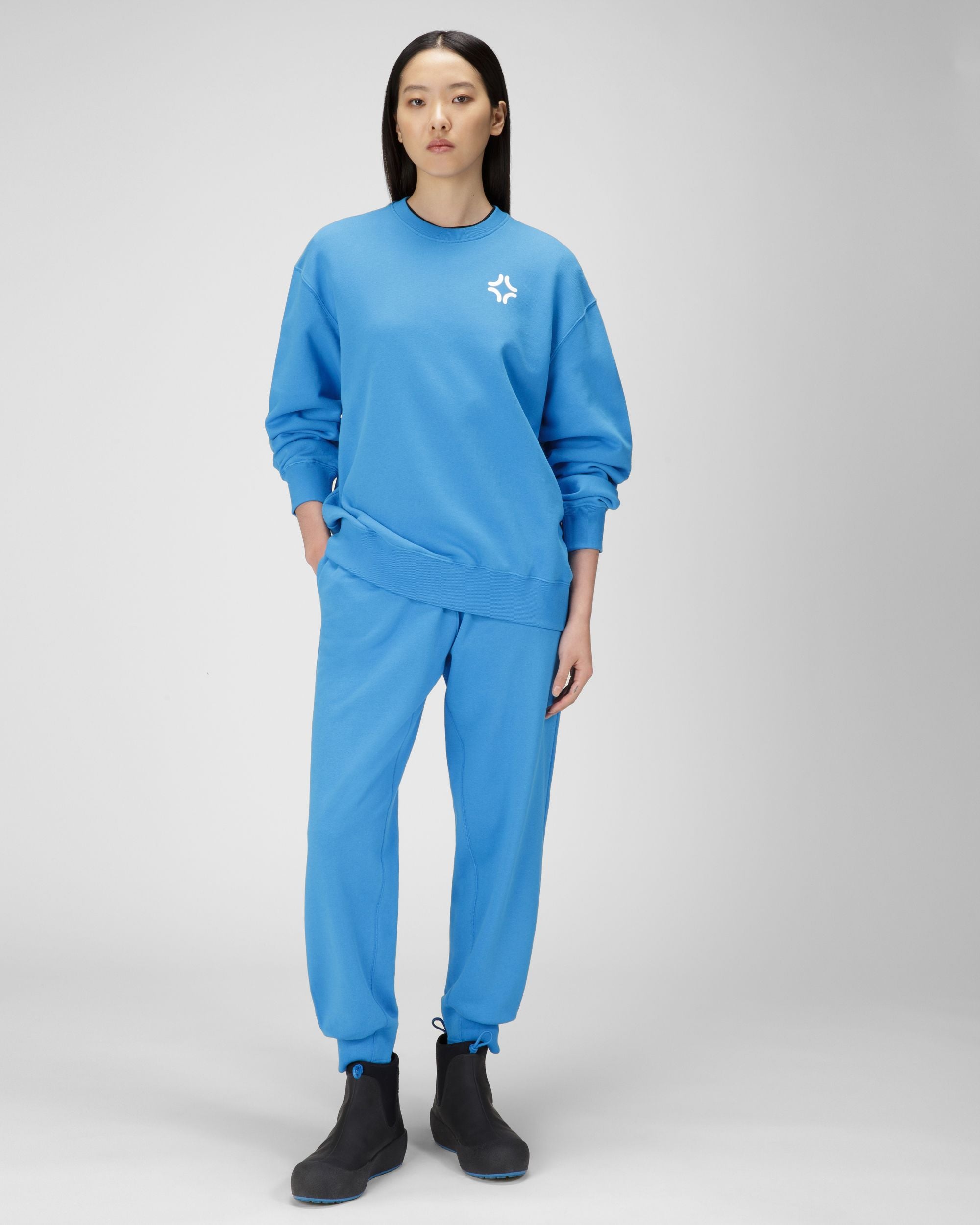 Organic Cotton Crewneck In Blue - Women's - Bally - 05