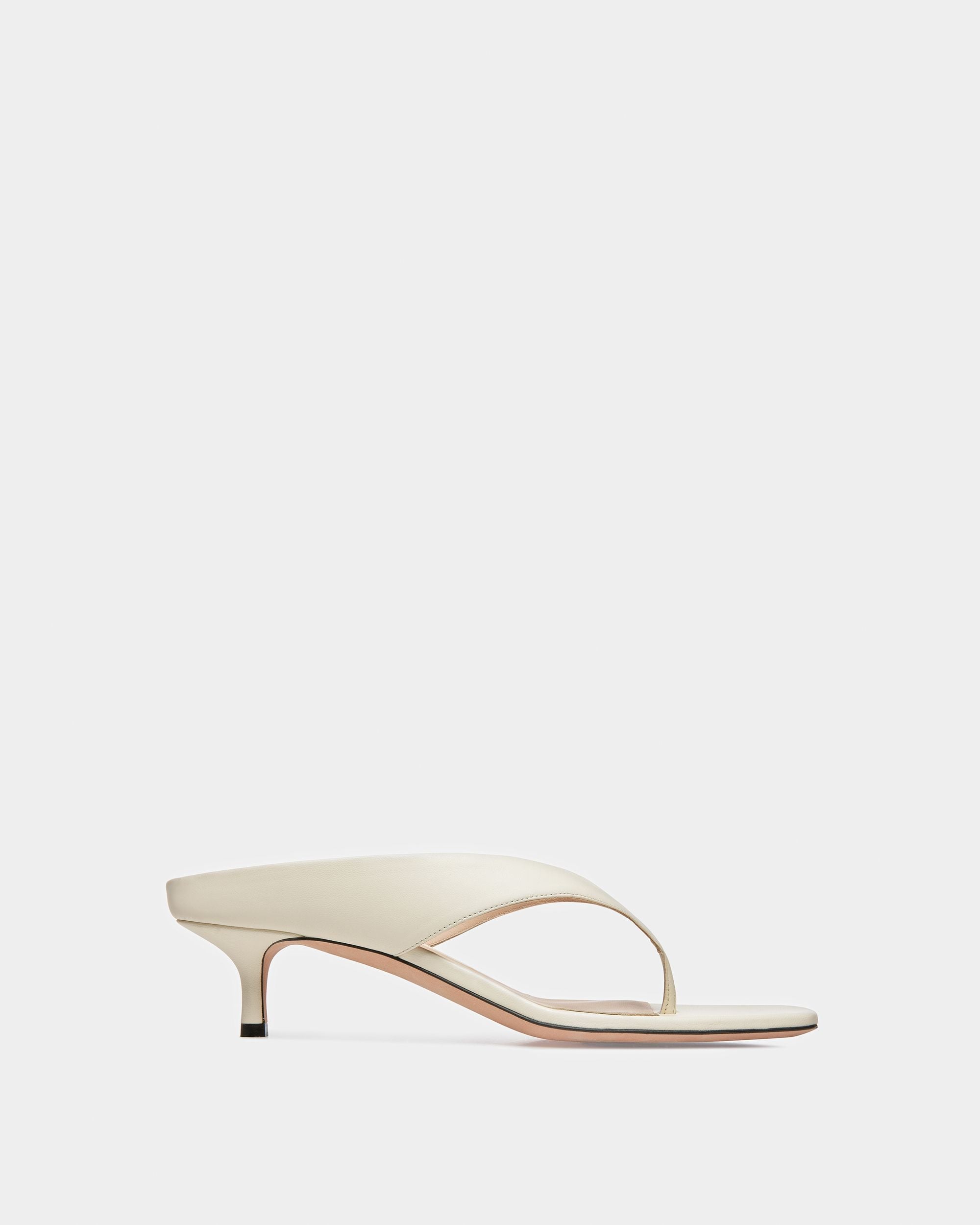 Nyna Leather Sandals In Bone - Women's - Bally - 01