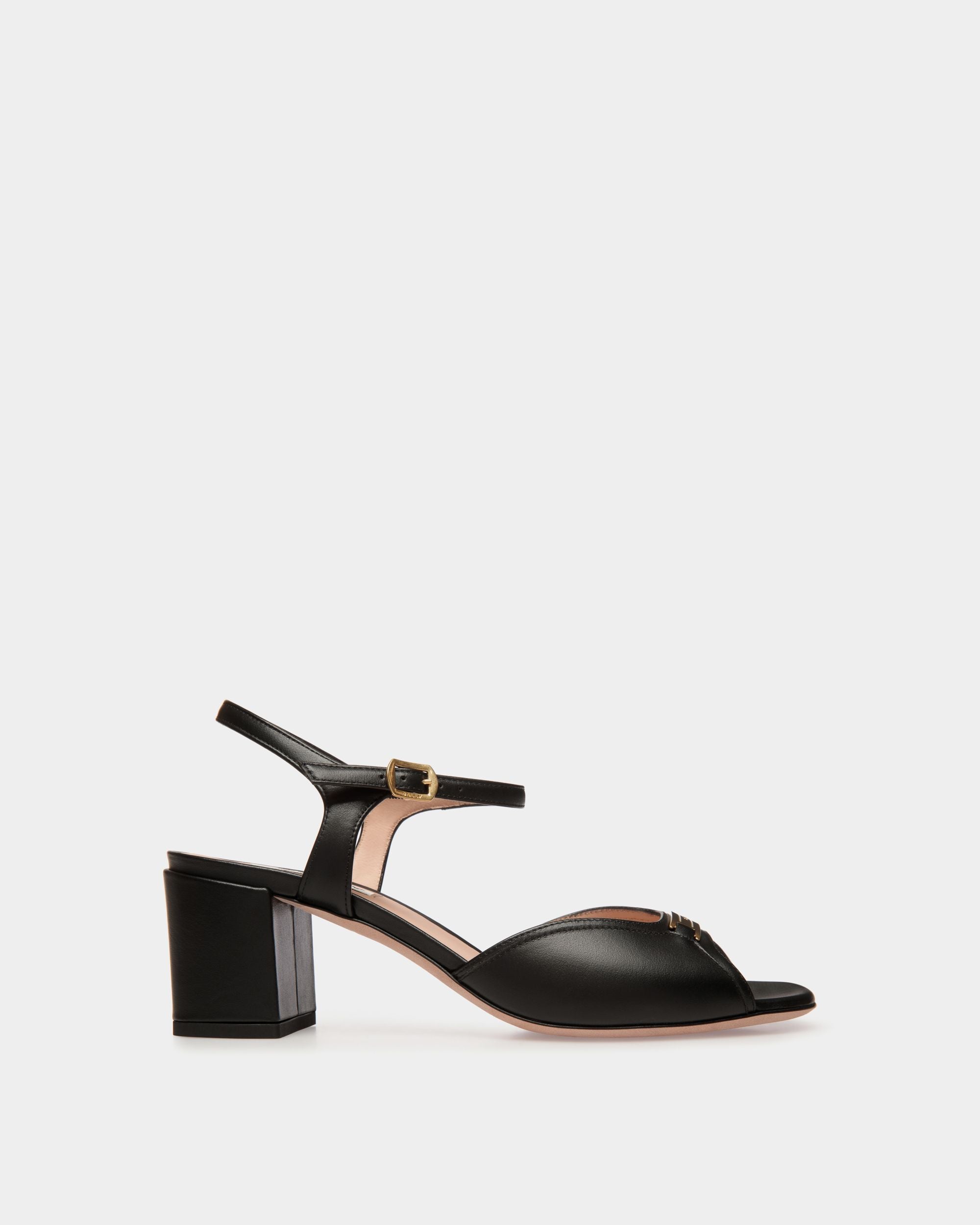 Deco Sandal in Black Leather - Women's - Bally - 01