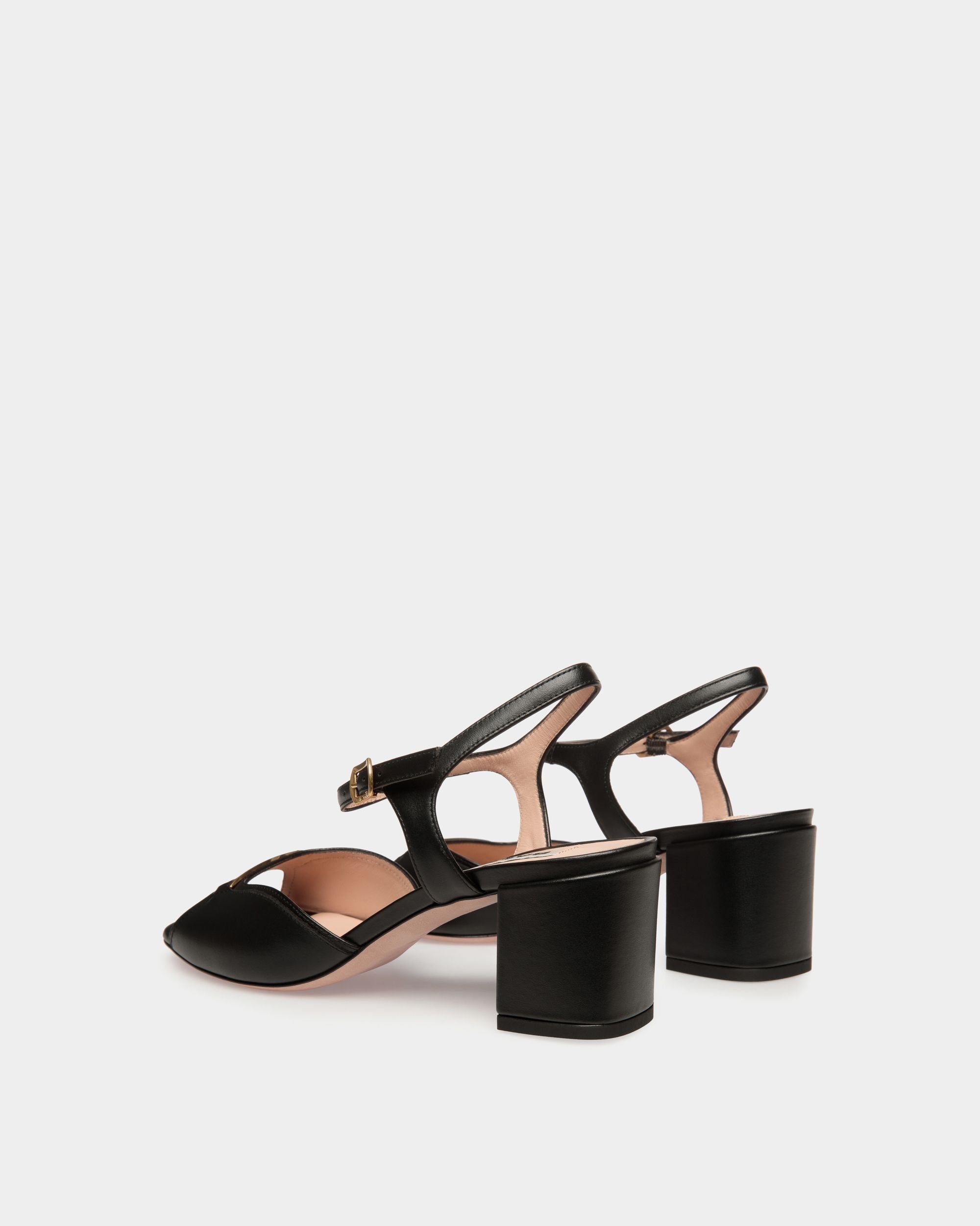 Deco Sandal in Black Leather - Women's - Bally - 04