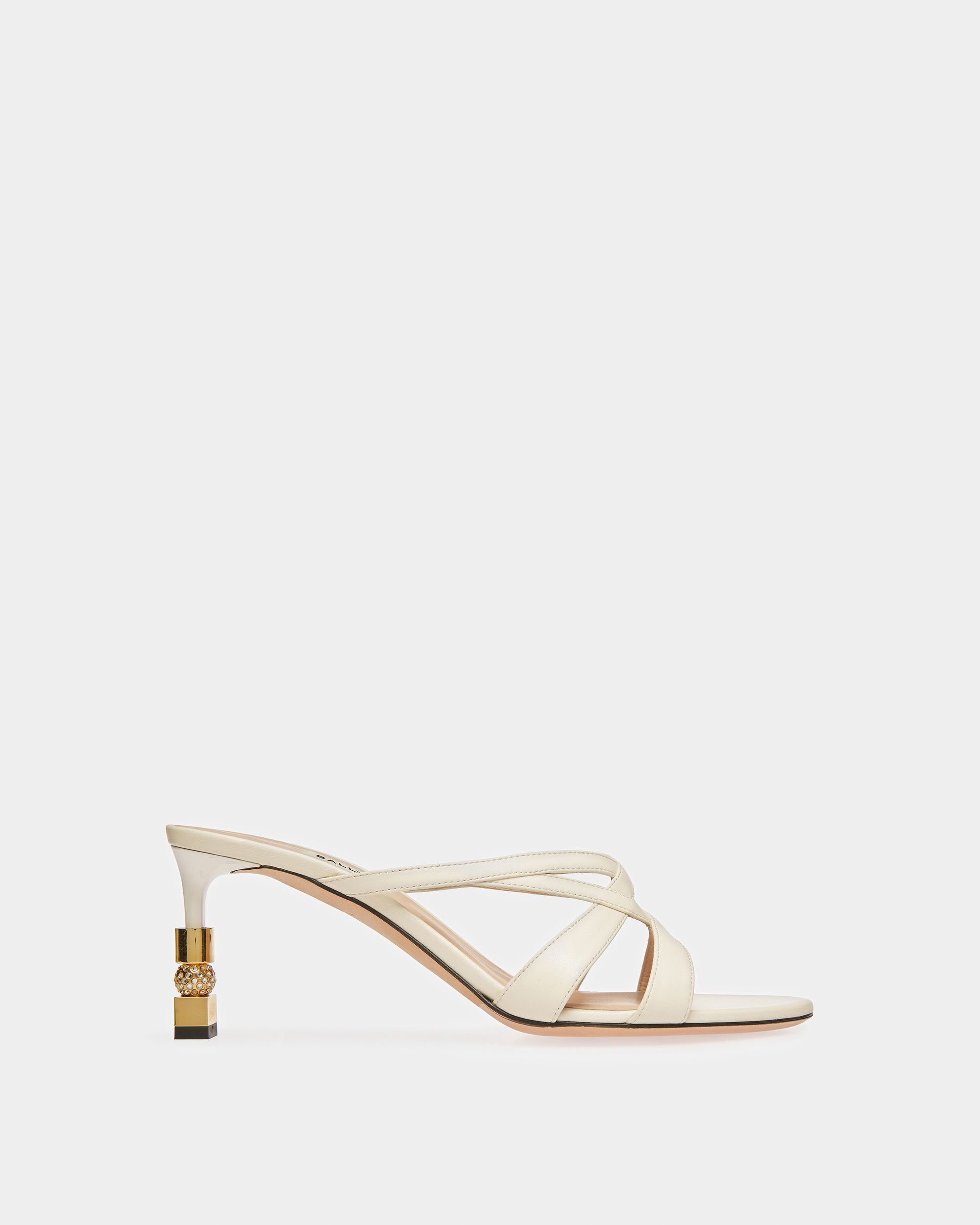 Block Slide Sandal In Leather - Women's - Bally - 01