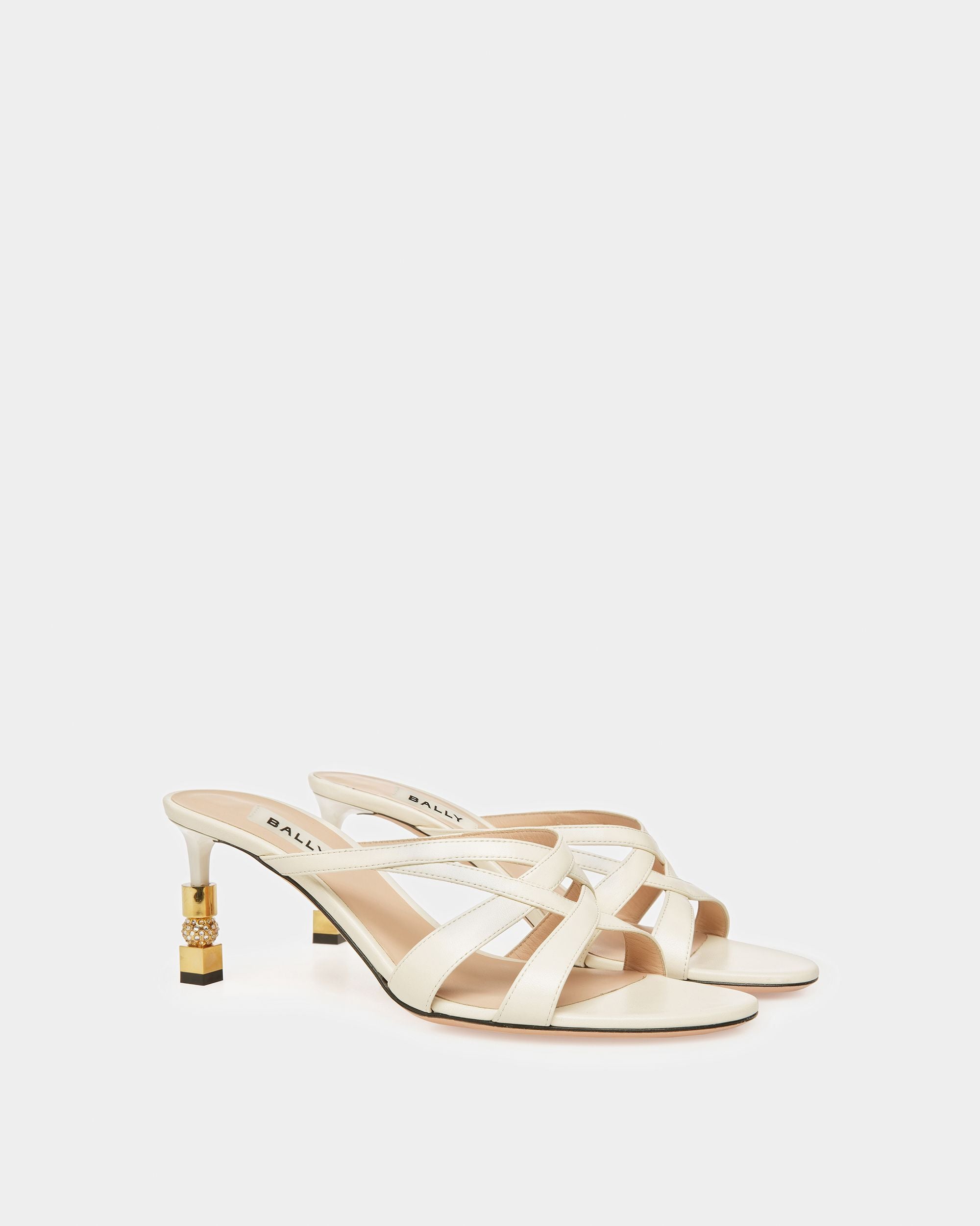 Block Slide Sandal In Leather - Women's - Bally - 07