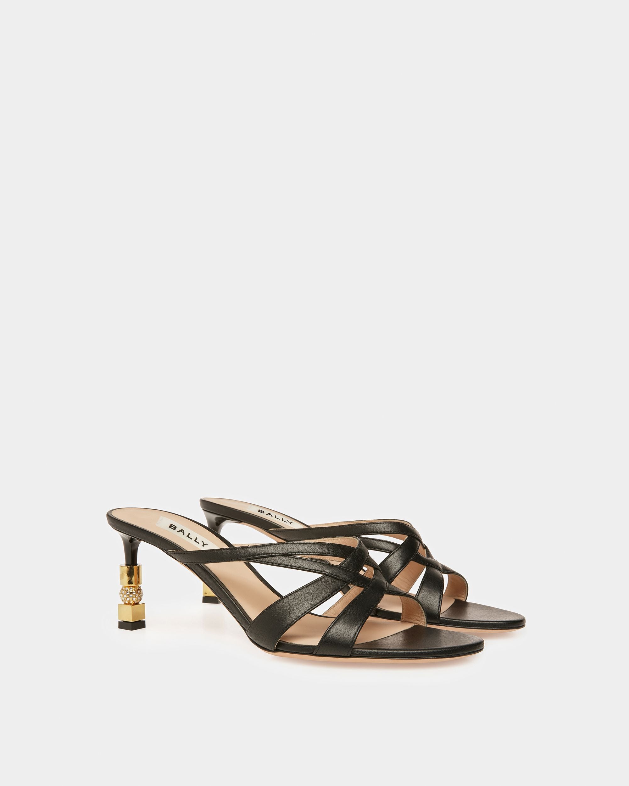Block Slide Sandal In Leather - Women's - Bally - 03