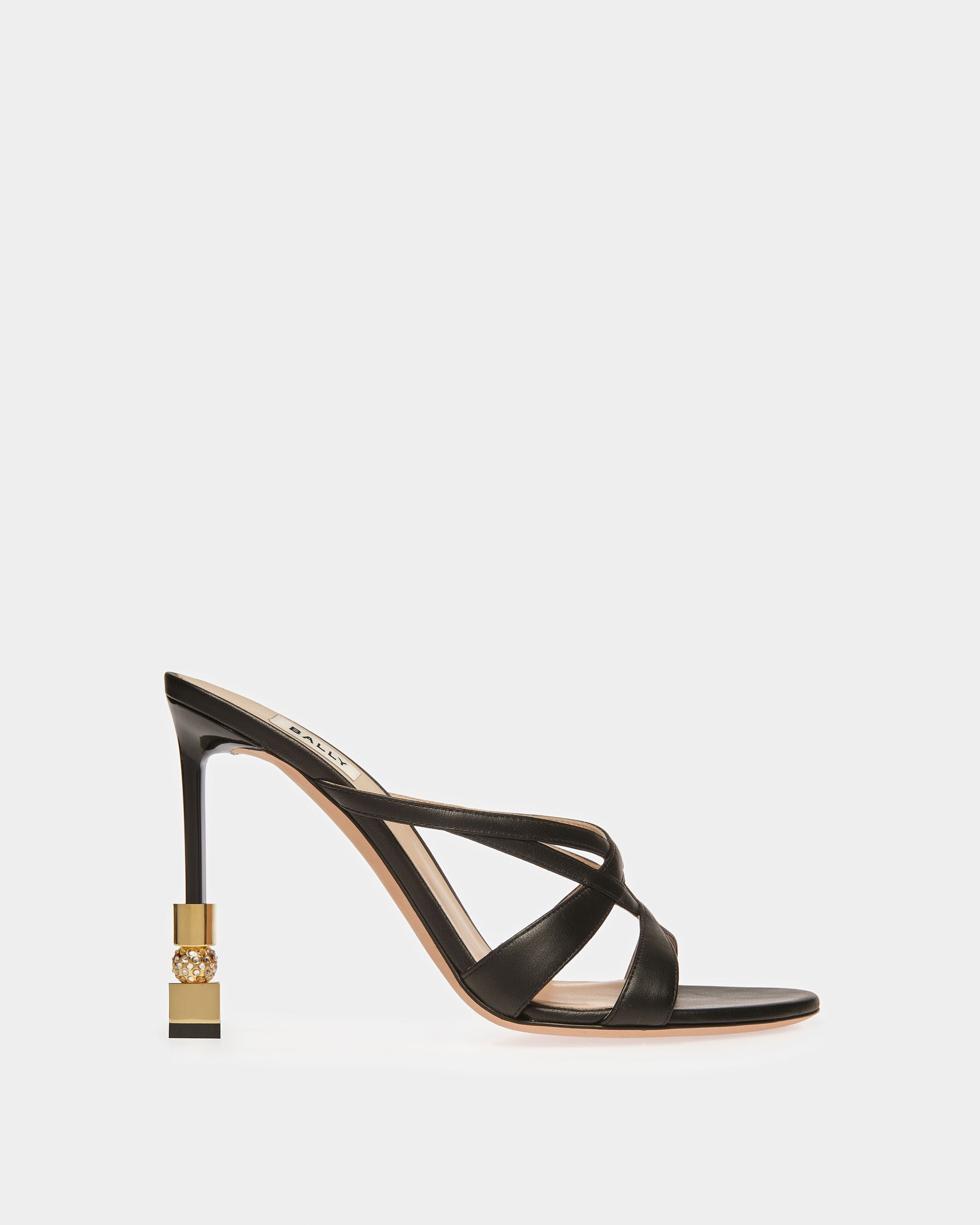 Block Slide Sandal In Leather - Women's - Bally - 01