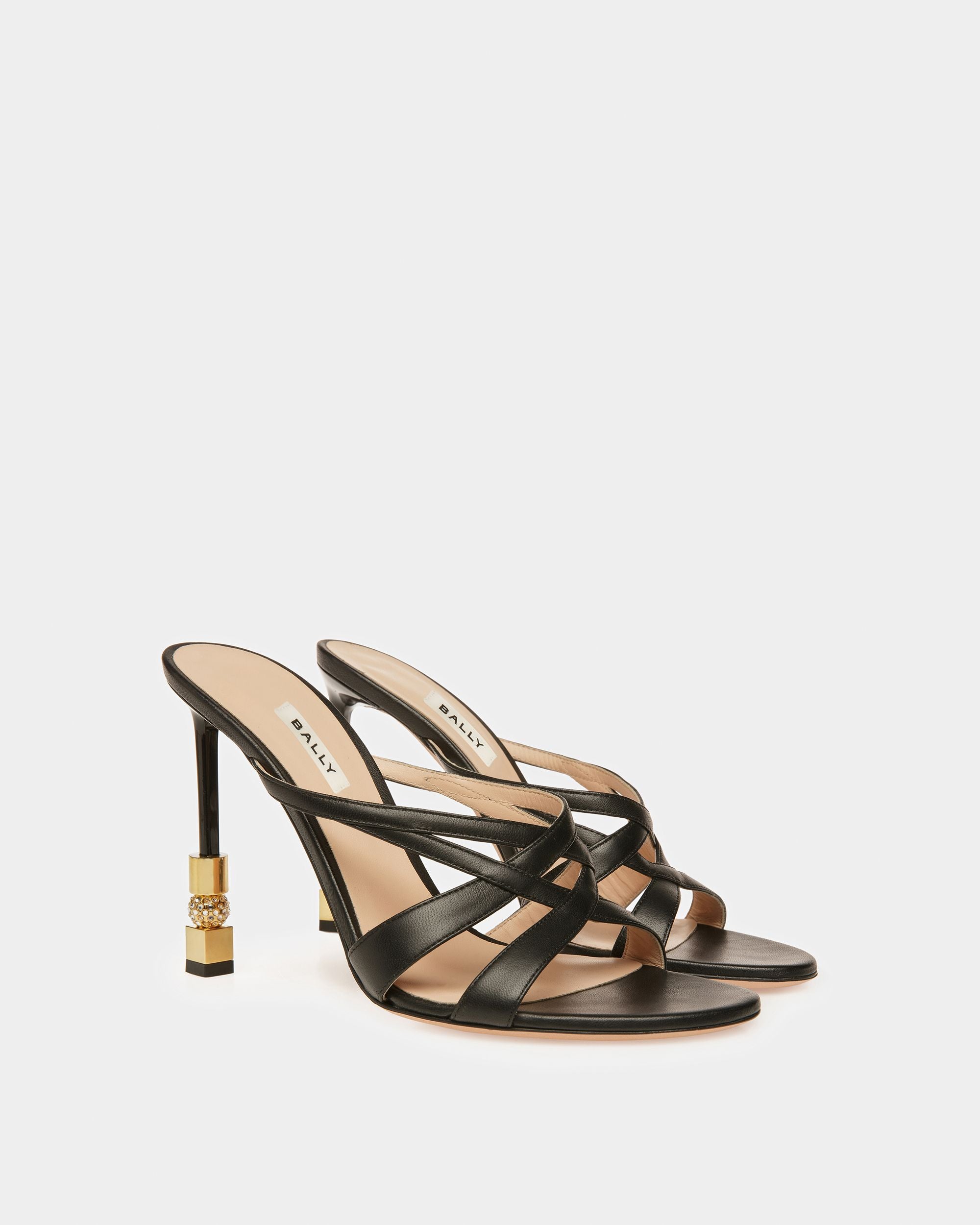 Block Slide Sandal In Leather - Women's - Bally - 03