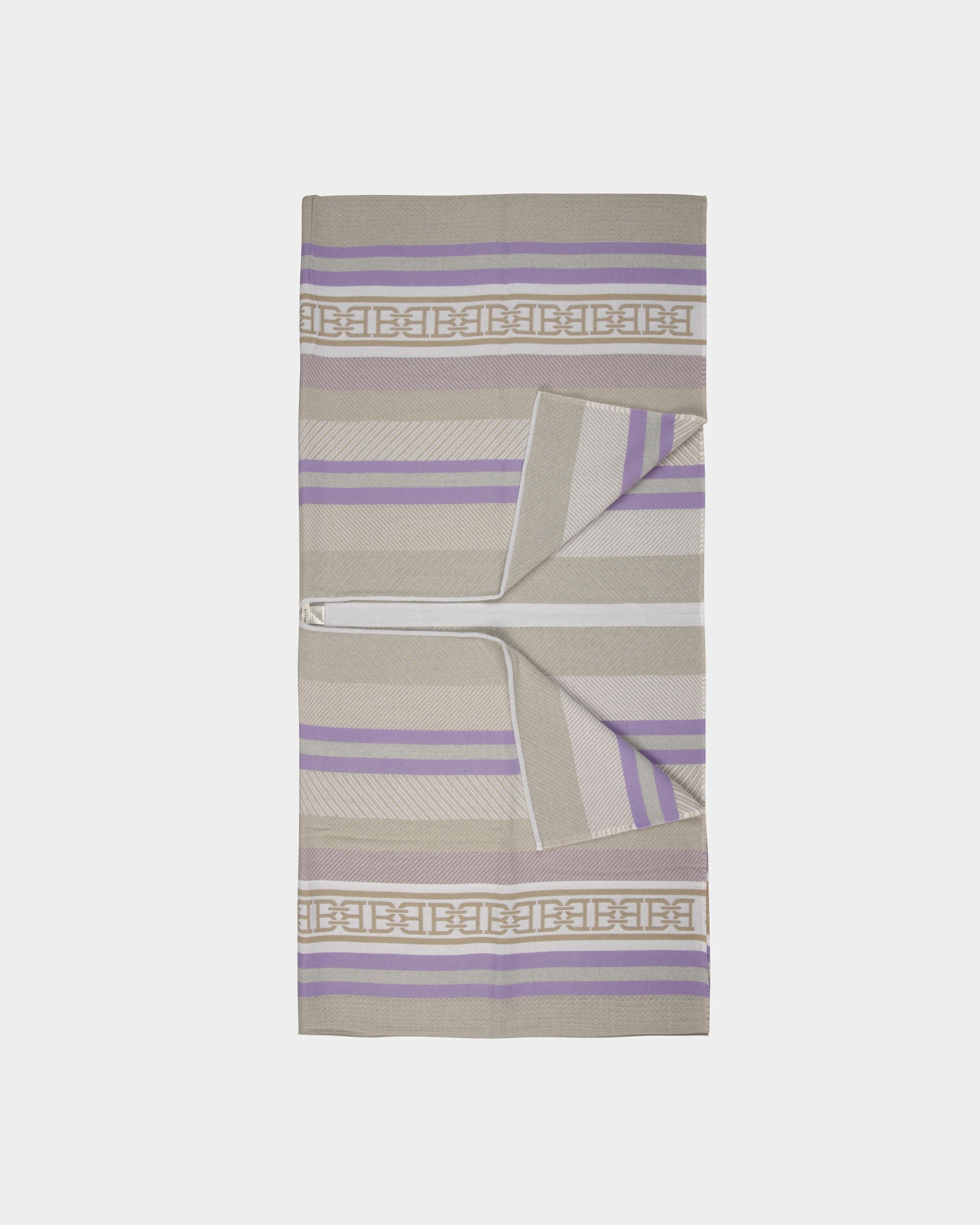 Wool Scarf In Bone - Women's - Bally - 03