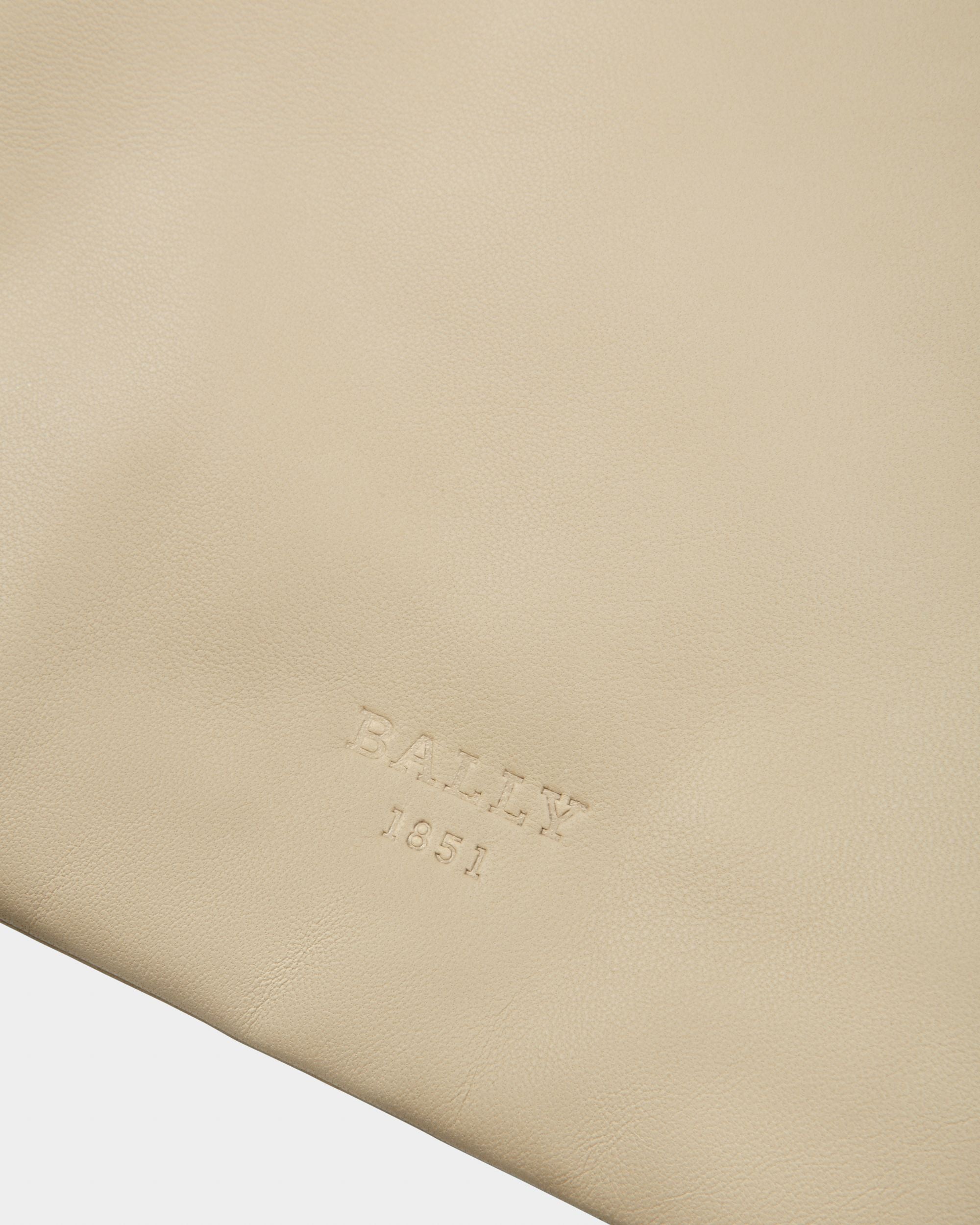 Leather Scarf In Beige - Women's - Bally - 02