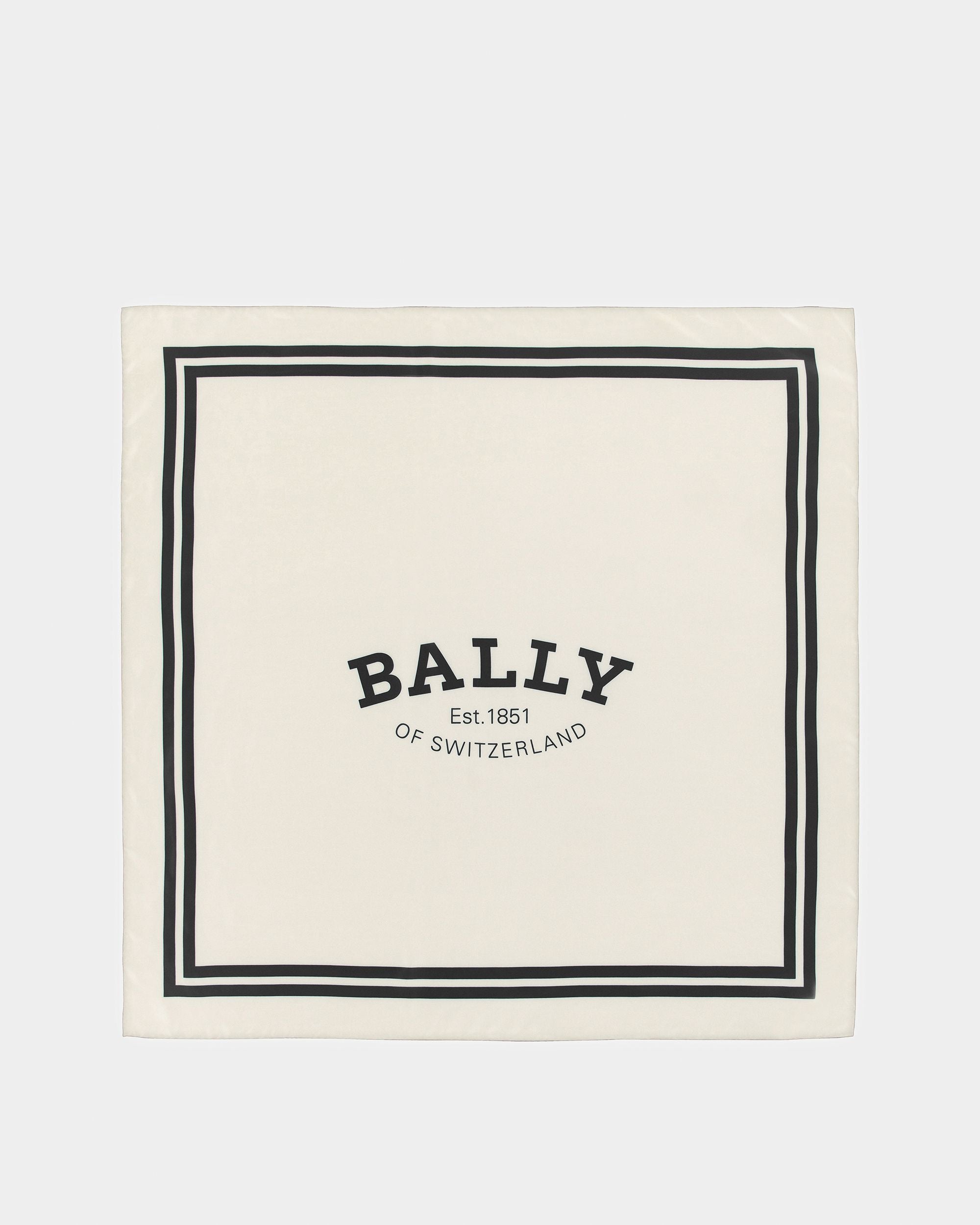 Silk Carré Scarf In Black - Women's - Bally - 02