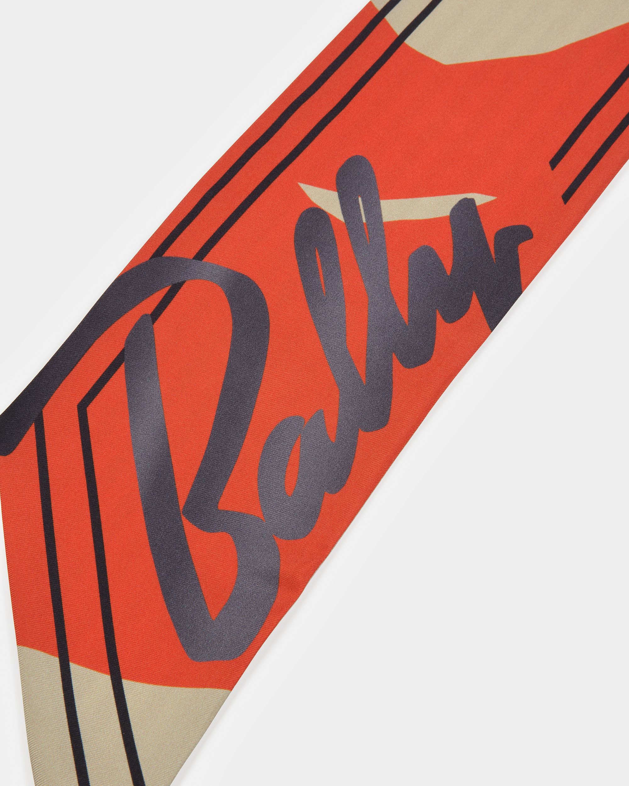 Silk Bandeau Scarf In Orange - Women's - Bally - 03