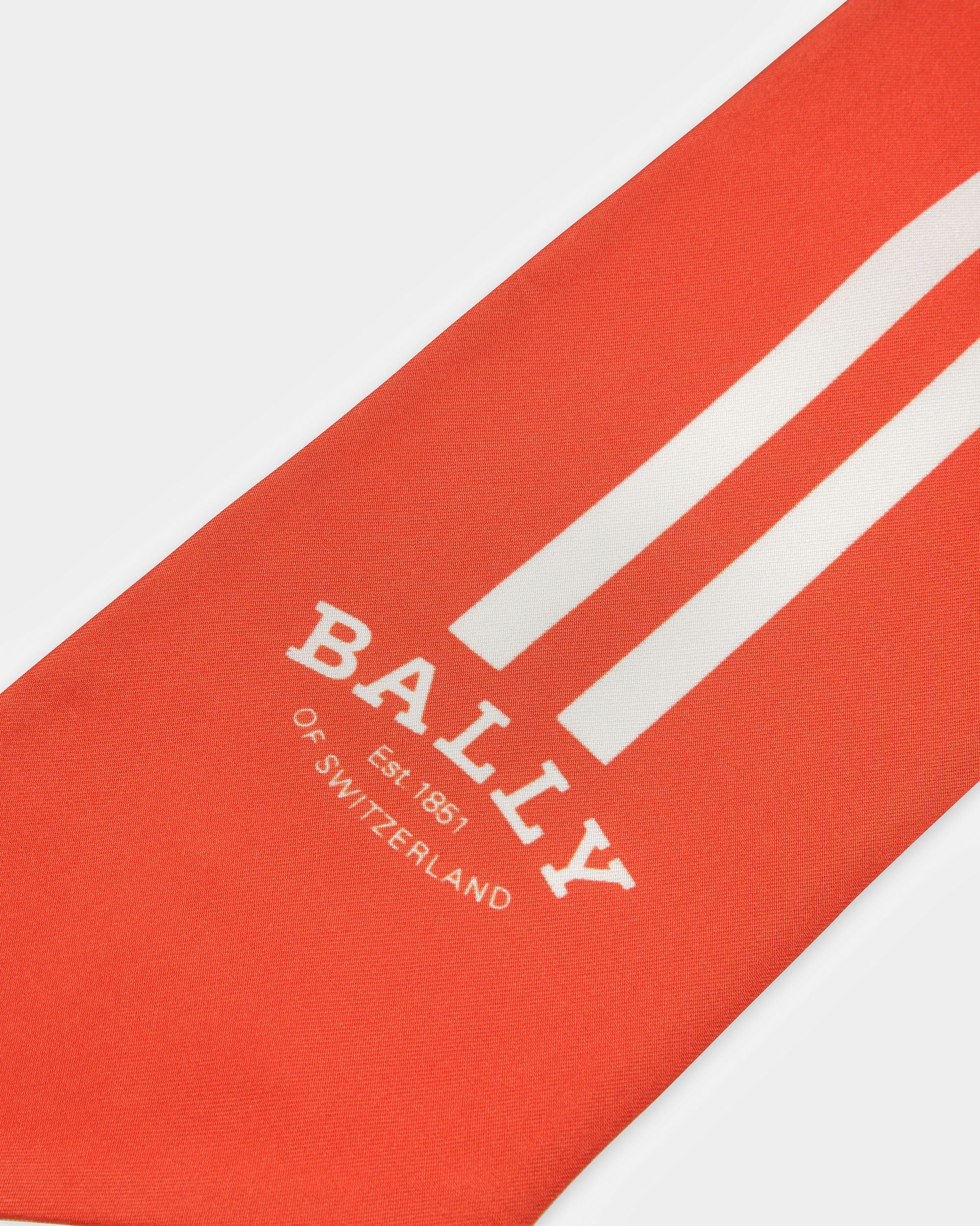 Silk Bandeau Scarf In Orange - Women's - Bally - 03