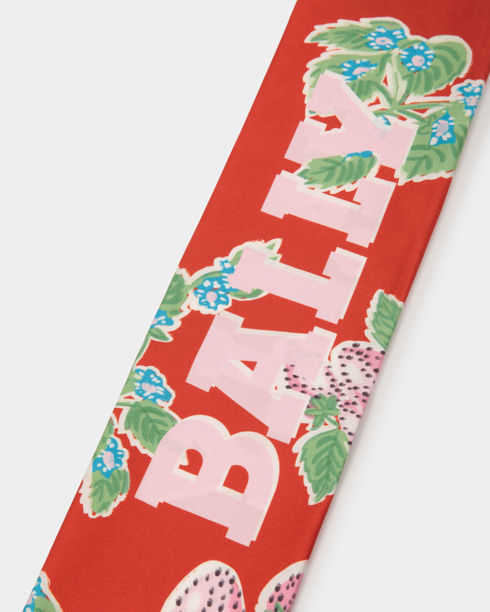 Neck Bow in Strawberry Print Silk - Women's - Bally - 03