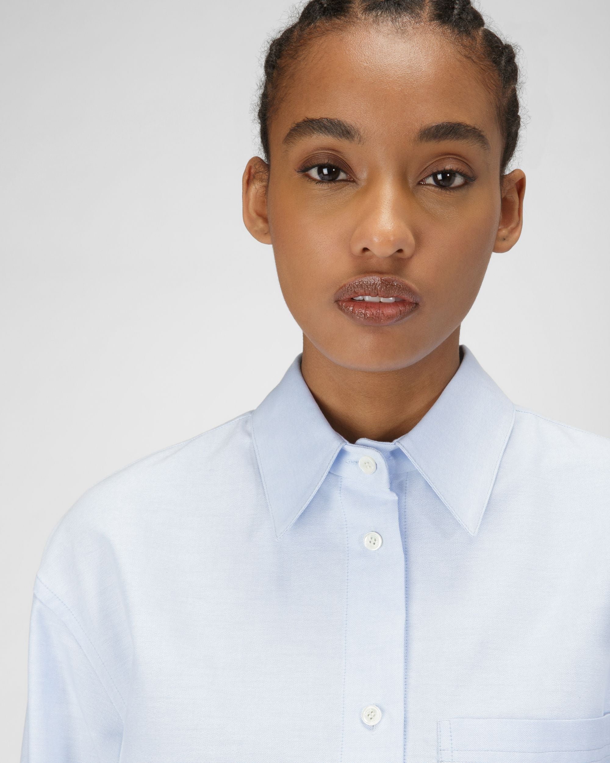 Cotton Shirt In Blue - Women's - Bally - 02