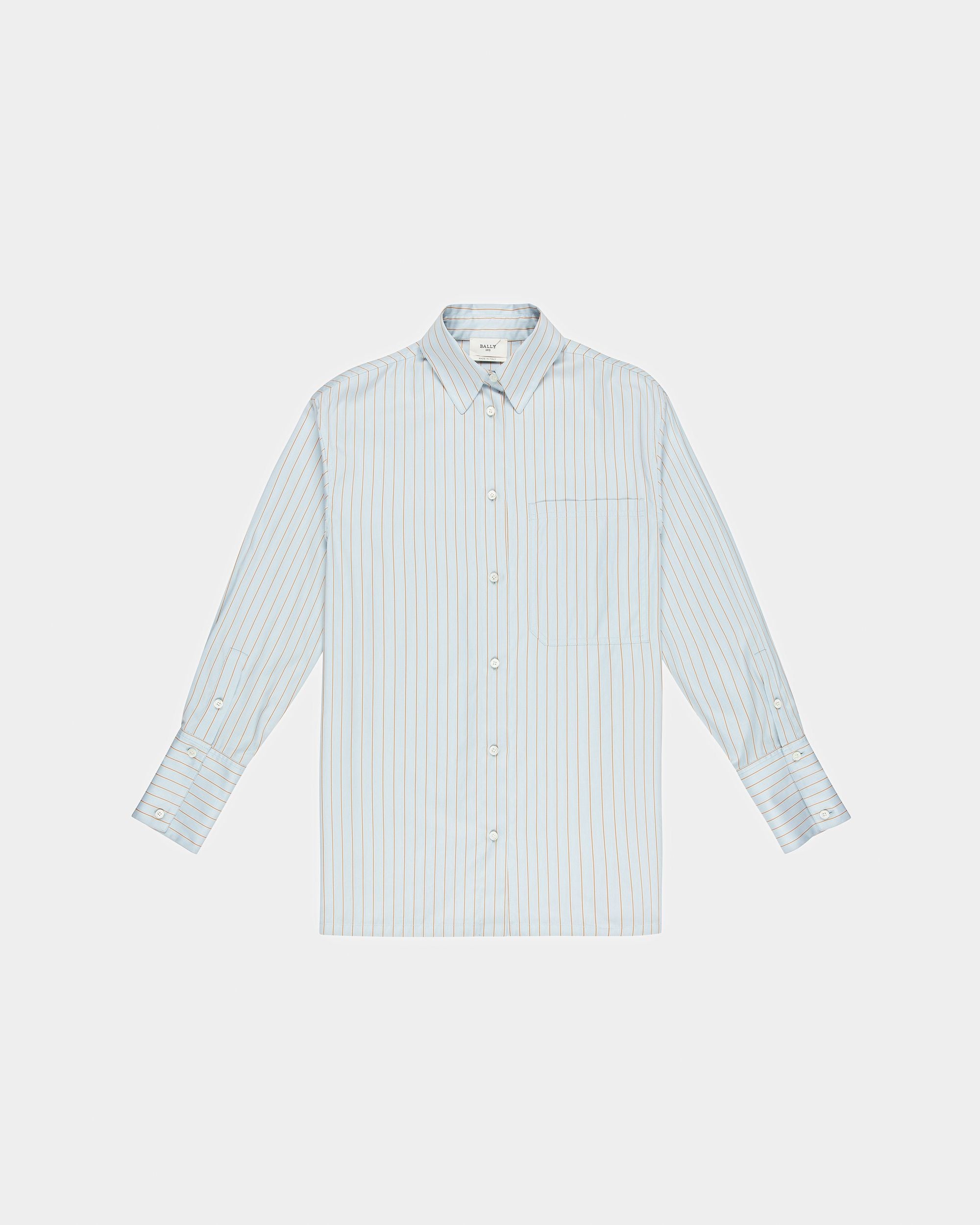 Cotton Shirt In Light Blue - Women's - Bally - 05