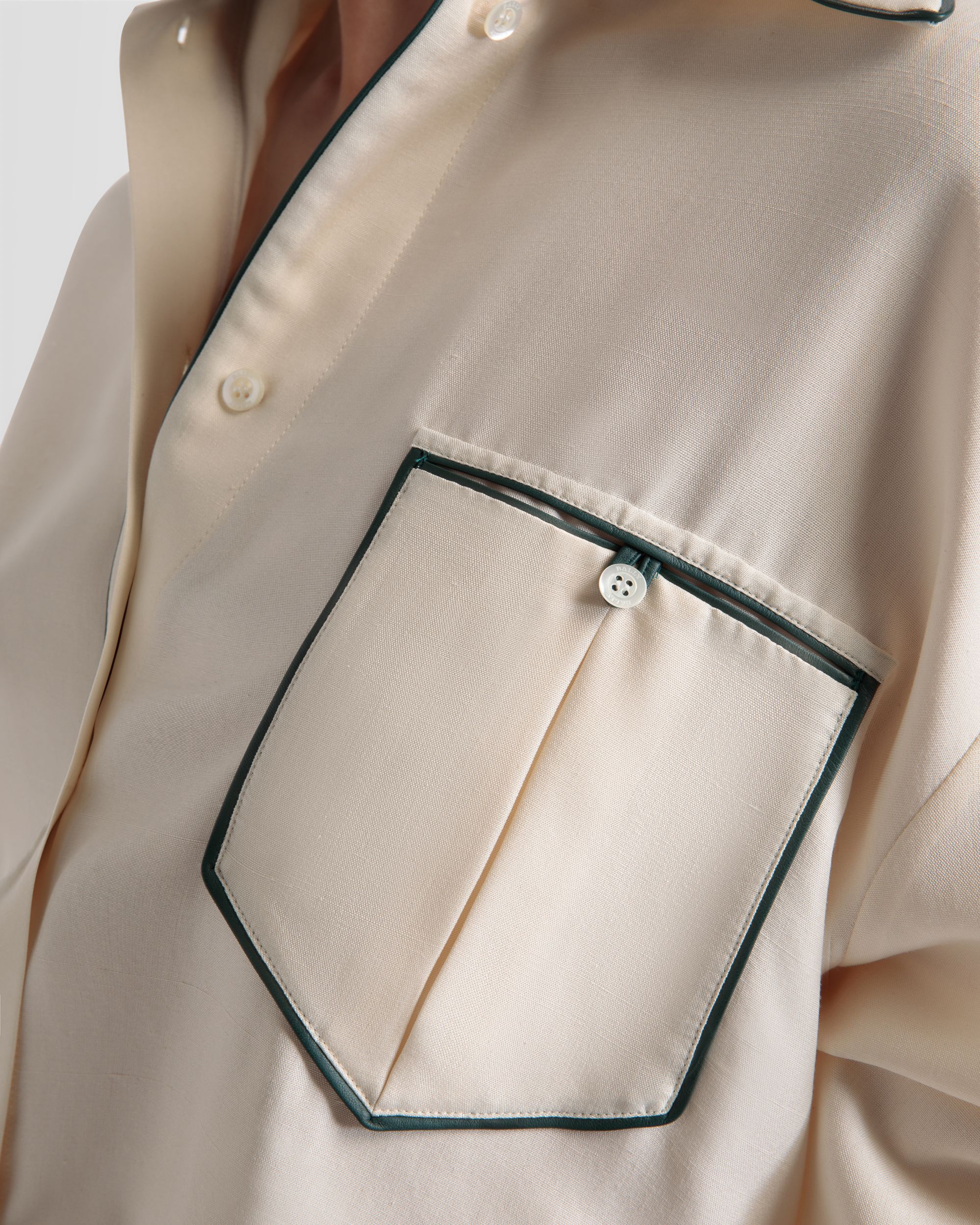 Relaxed Silk Shirt In Bone - Women's - Bally - 03
