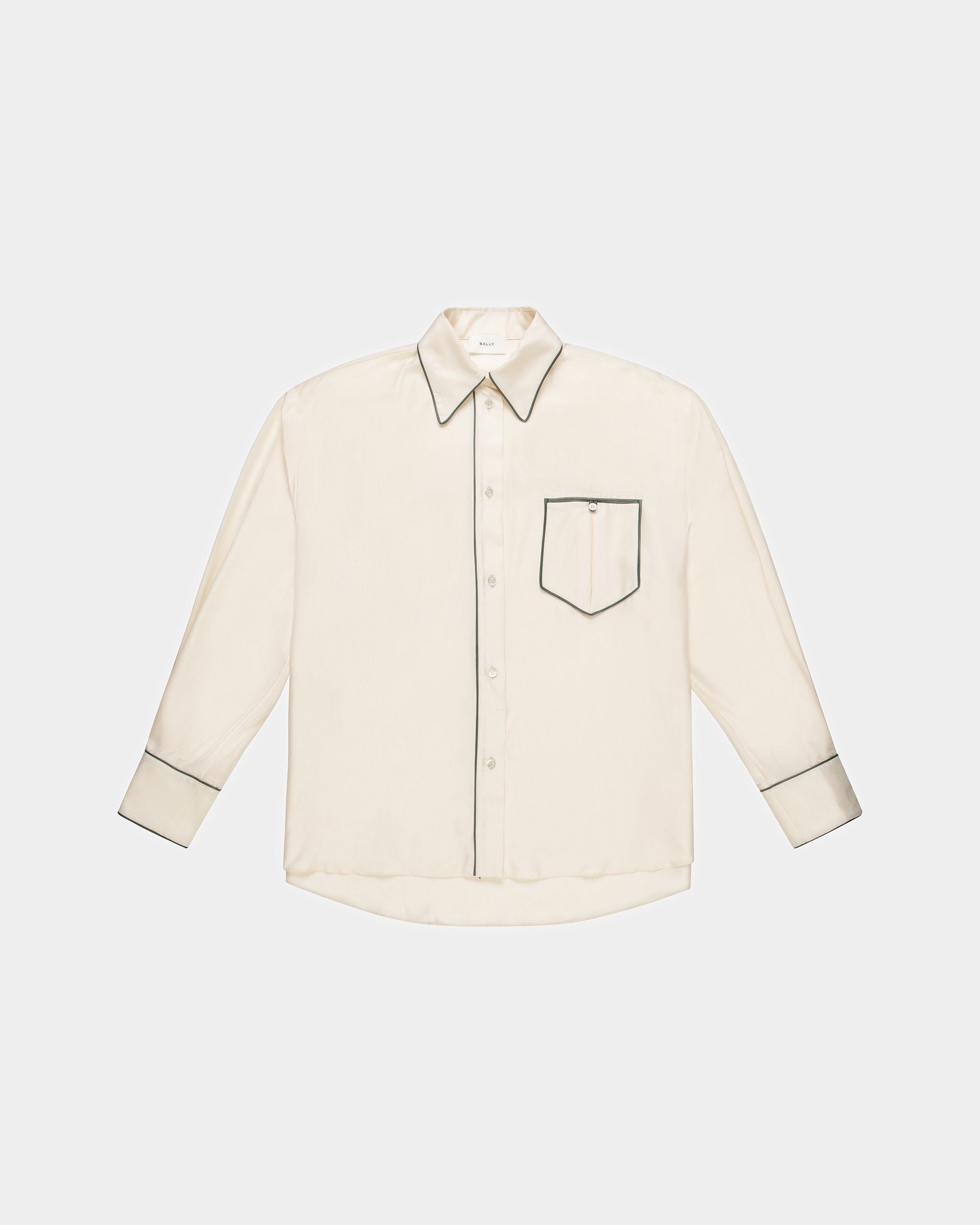 Relaxed Silk Shirt In Bone - Women's - Bally - 06