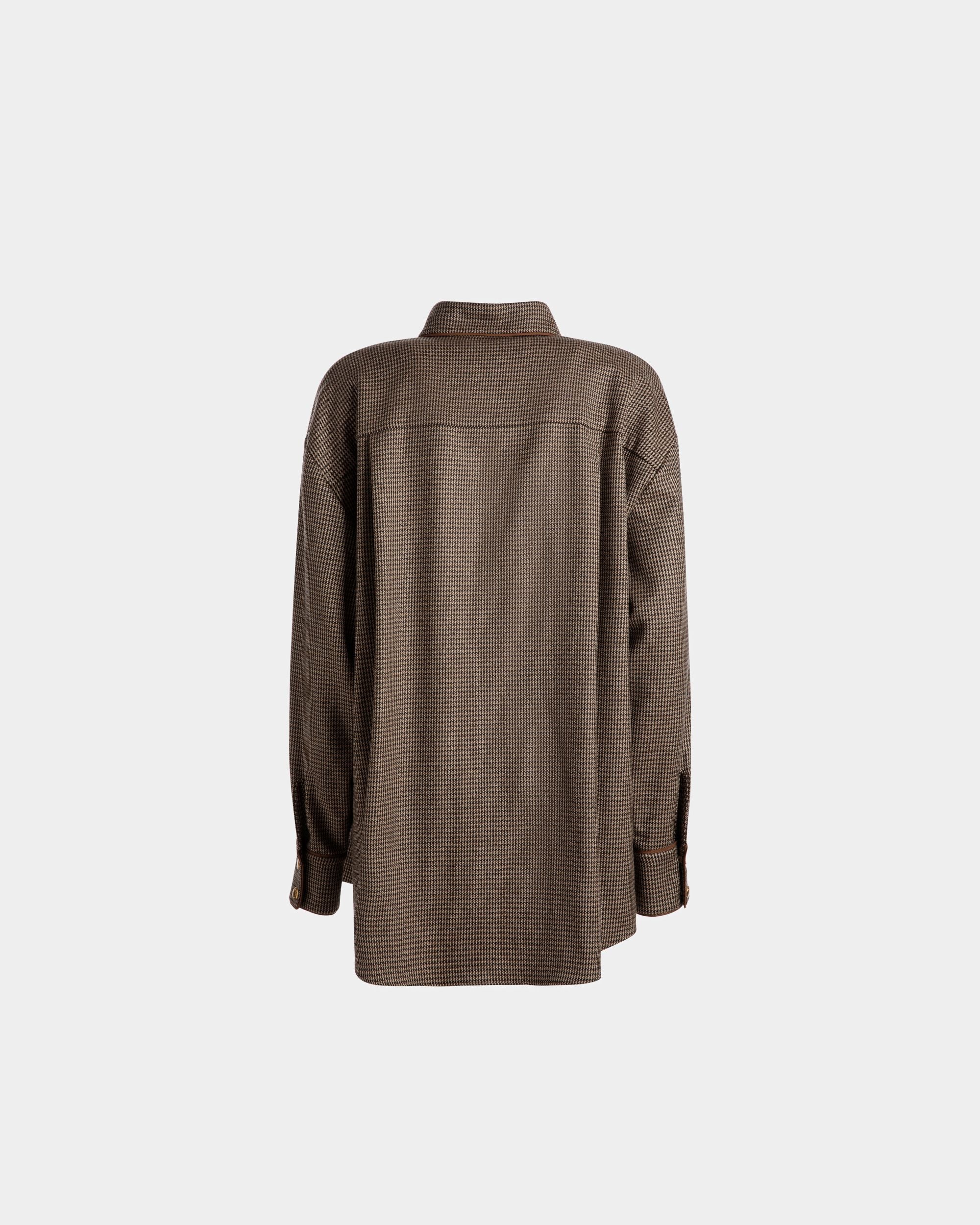 Dogtooth Shirt In Desert Wool - Women's - Bally - 07