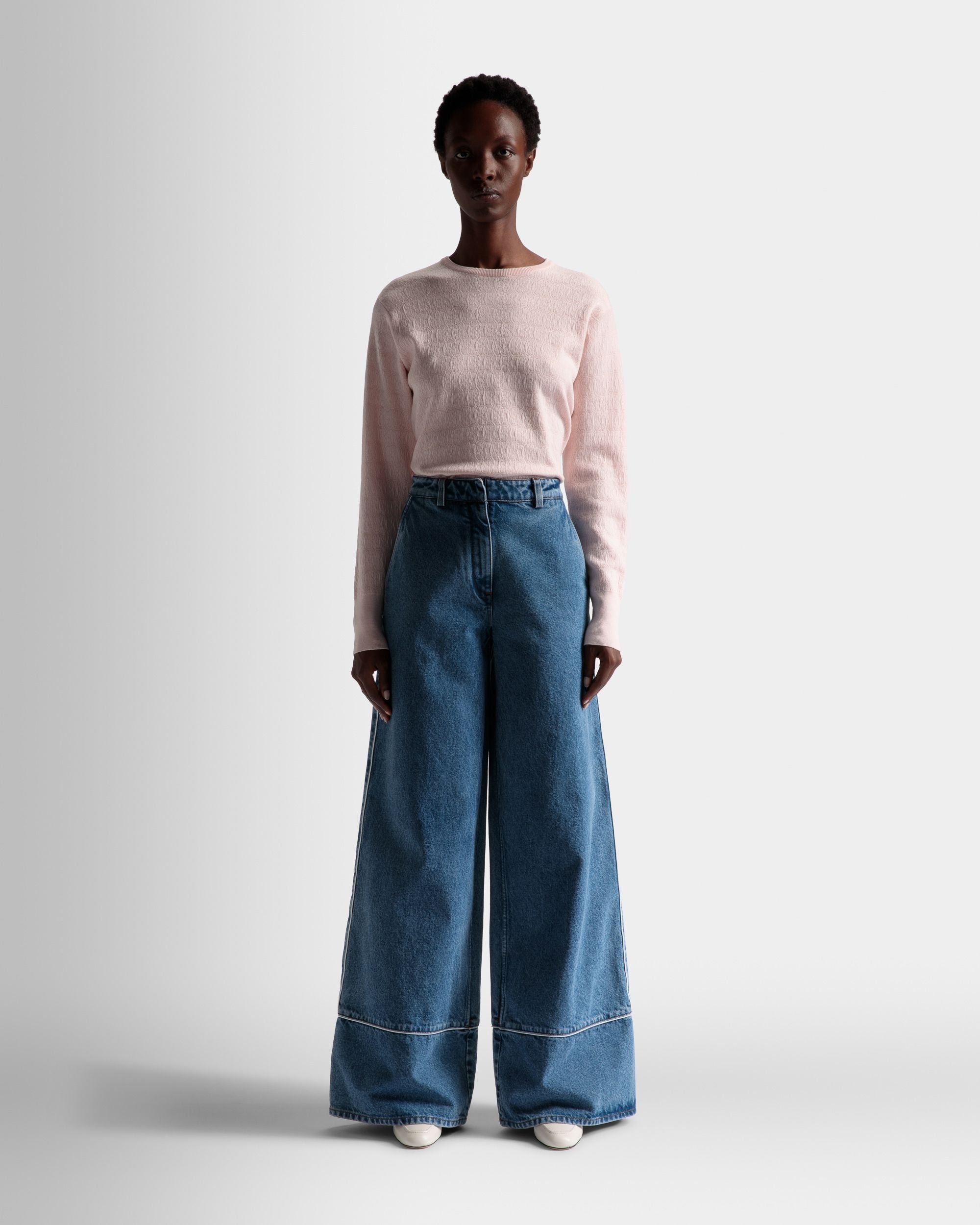 Denim Pants In Light Blue Cotton - Women's - Bally - 02