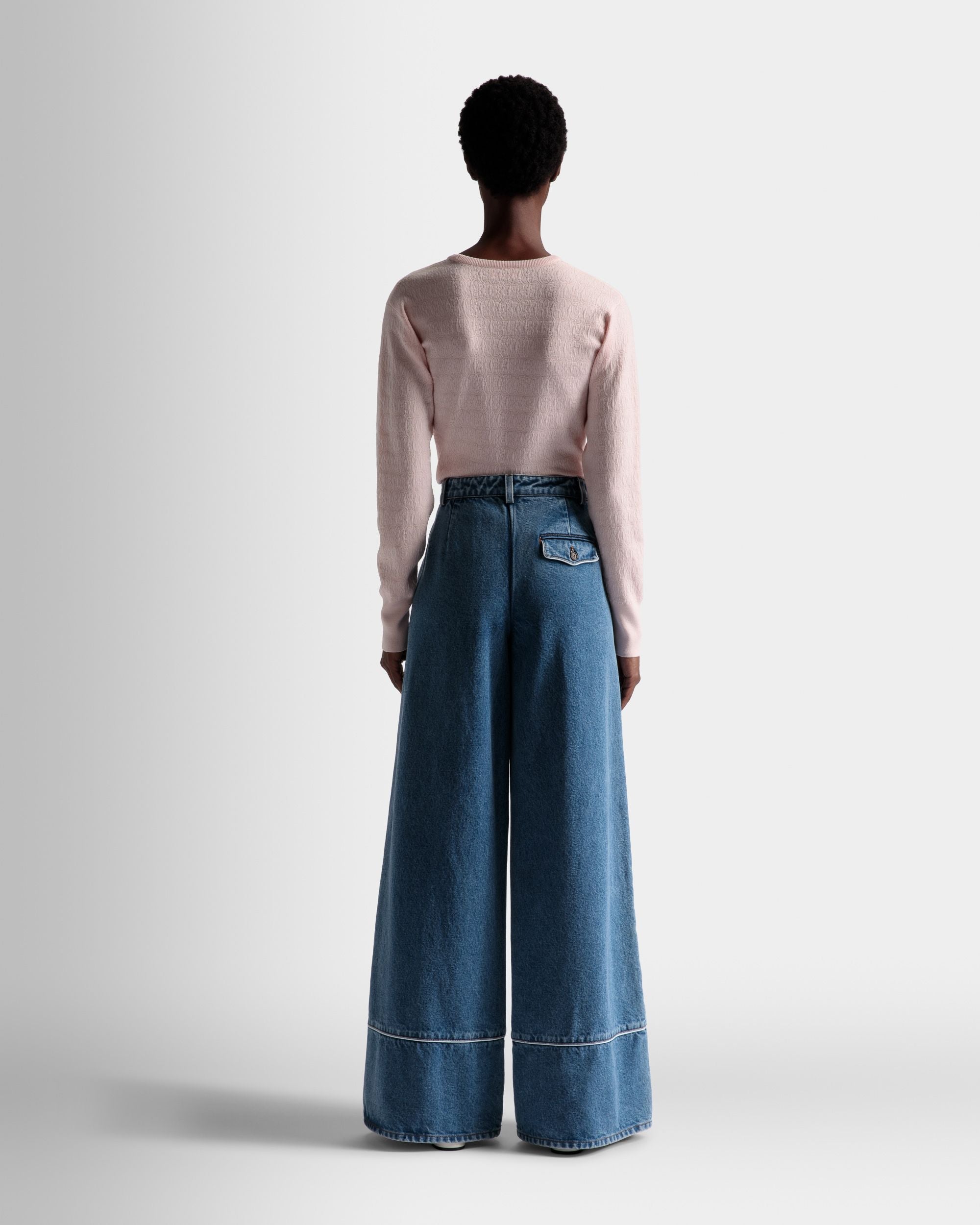 Denim Pants In Light Blue Cotton - Women's - Bally - 06