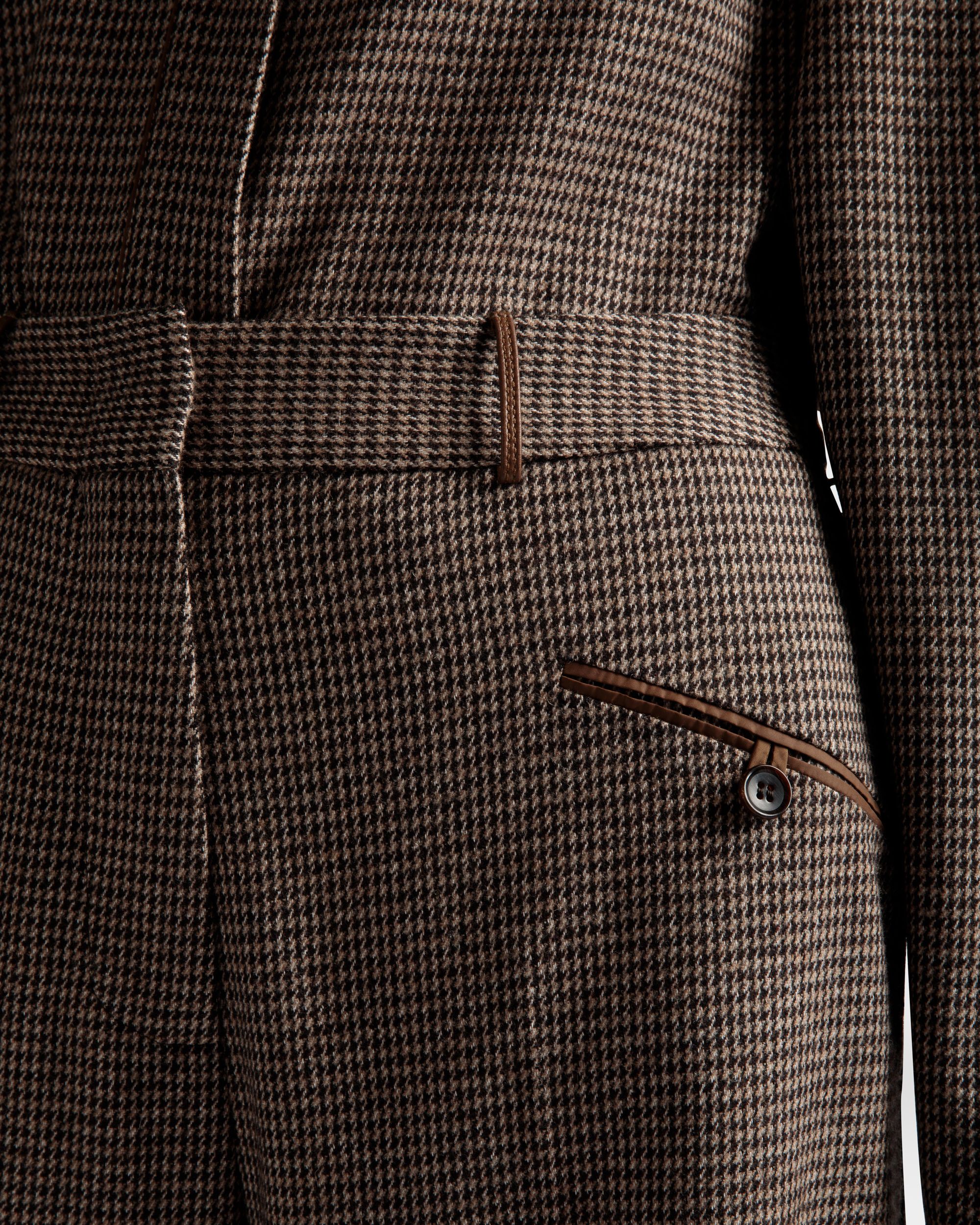 Dogtooth Pants In Desert Wool - Women's - Bally - 04