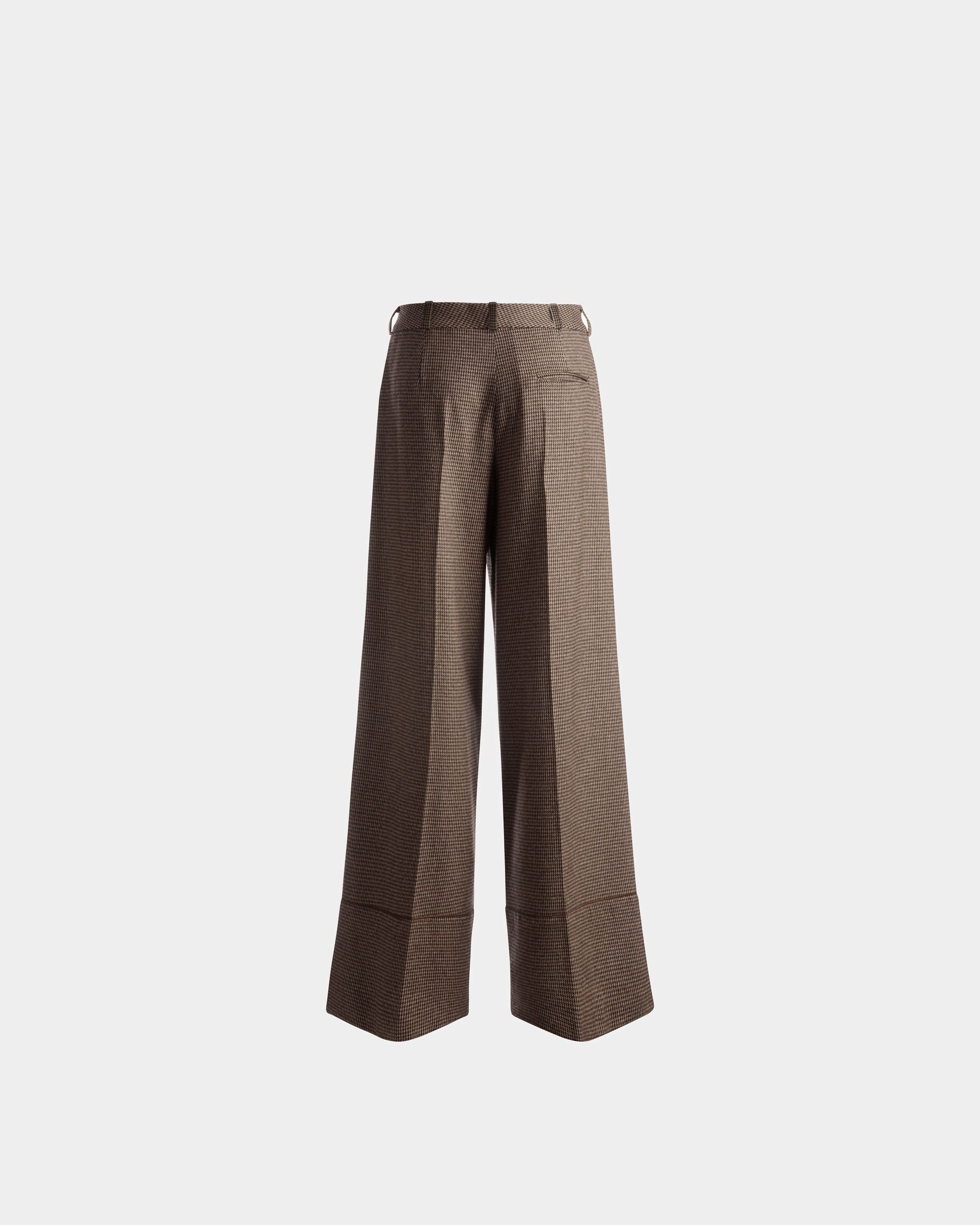 Dogtooth Pants In Desert Wool - Women's - Bally - 07